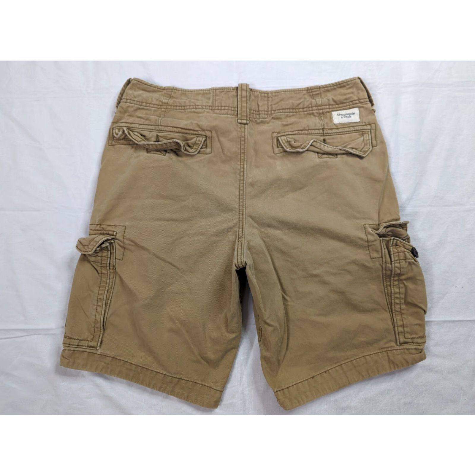 Abercrombie & Fitch VINTAGE Abercrombie & Fitch Cargo Shorts Men 32 Brown Heavy Cotton Canvas 10 in Inseam S4M Size US 34 / EU 50 - 2 Thumbnail