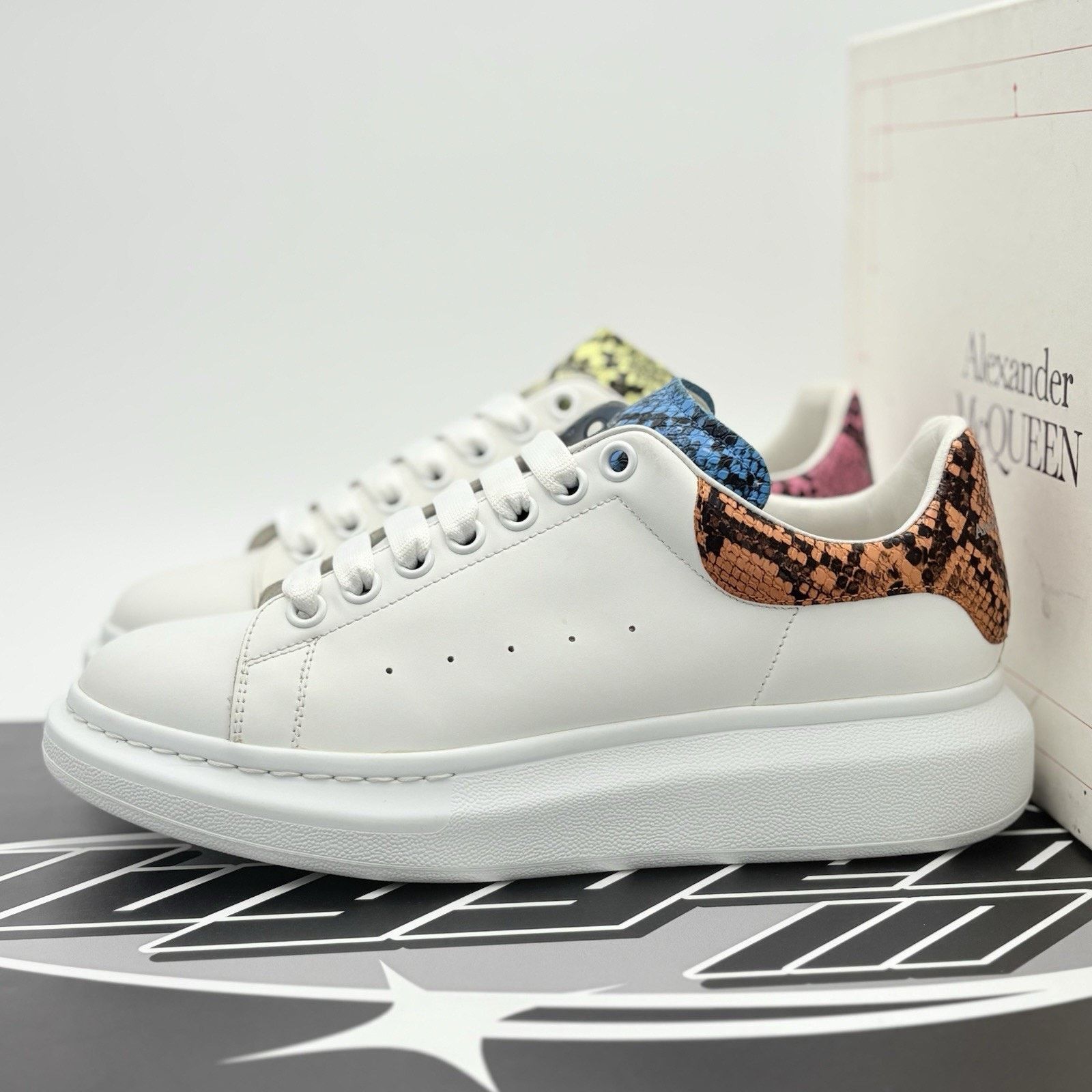 Alexander McQueen Alexander McQueen ' White Multi Snake Print ' | SUPER CLEAN! Size US 8 / EU 41 - 1 Thumbnail