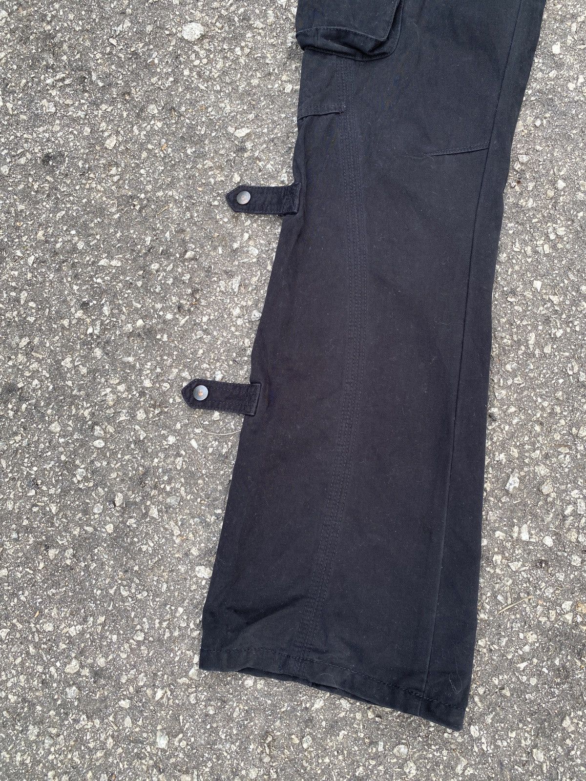 Issey Miyake × Japanese Brand × Tete Homme 2000s Tete Homme Bondage Double Waist Cargo Flare Pant Size US 32 / EU 48 - 4 Thumbnail