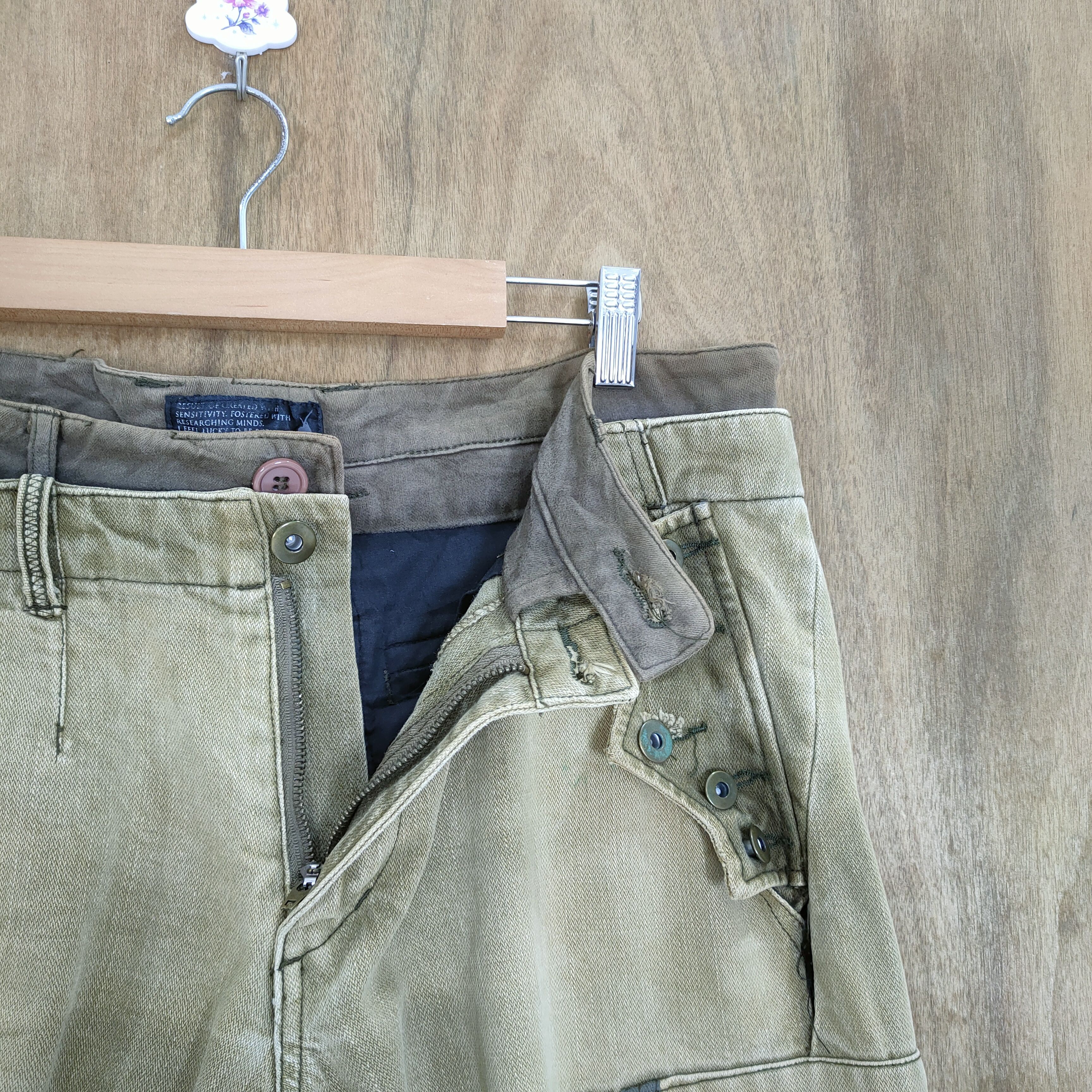 Japanese Brand × Vintage SICK💥 VINTAGE DOUBLE WAIST BONDAGE CARGO PANTS Size US 32 / EU 48 - 13 Thumbnail