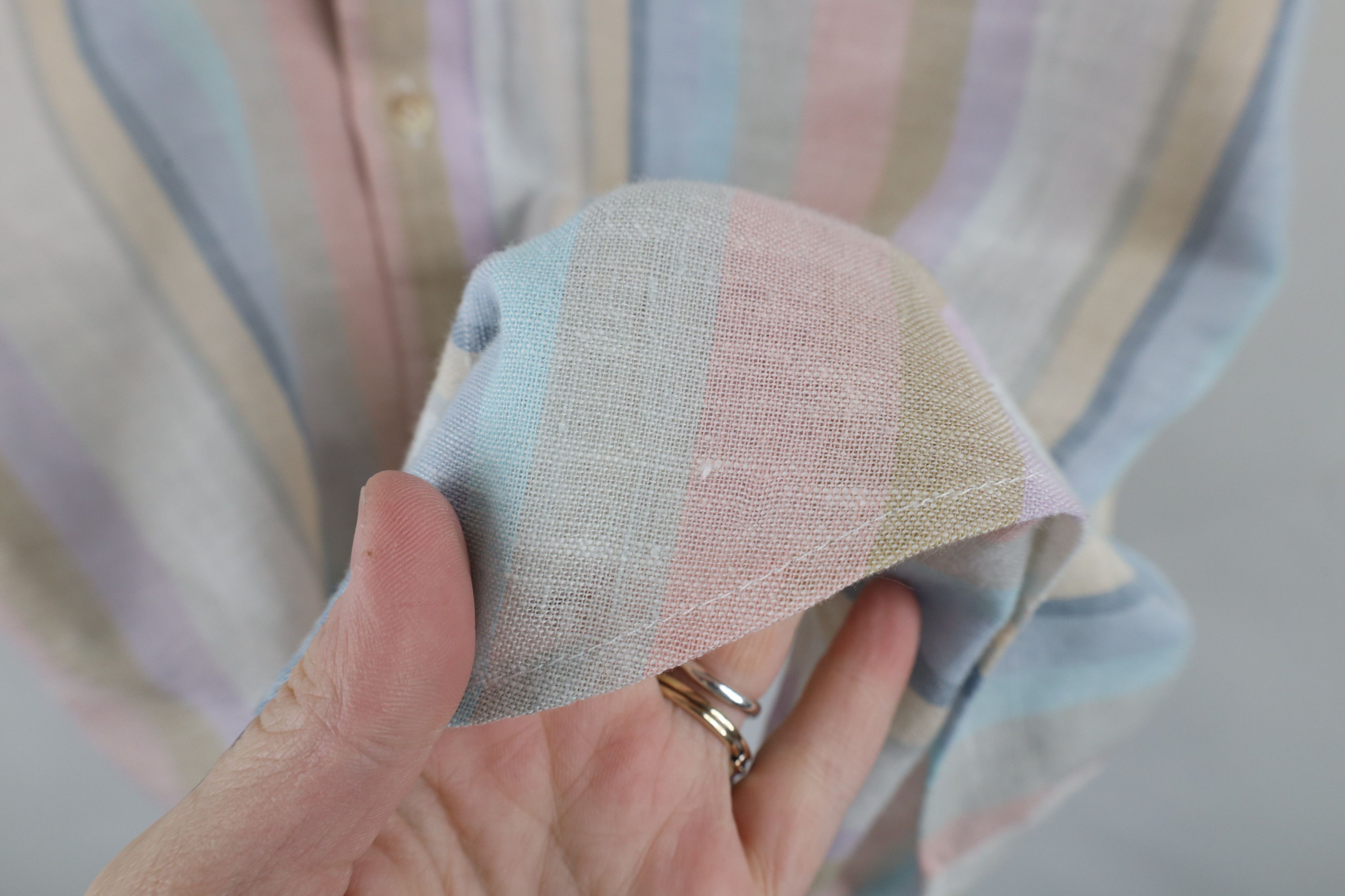 Vintage Vintage 70s Streetwear Linen Short Sleeve Button Shirt USA Size US L / EU 52-54 / 3 - 10 Thumbnail