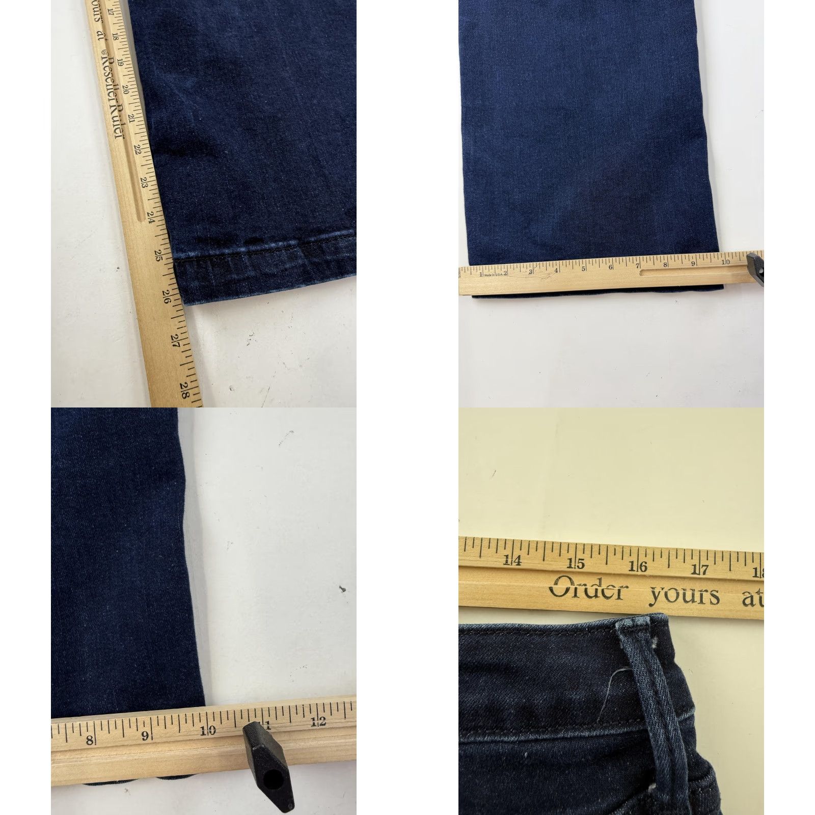 Vintage Driftwood Jeans Womens 32 Dark Wash Blue Wide Leg Relaxed Cargo Stretch Denim Size 24" / US 00 / IT 34 - 8 Thumbnail