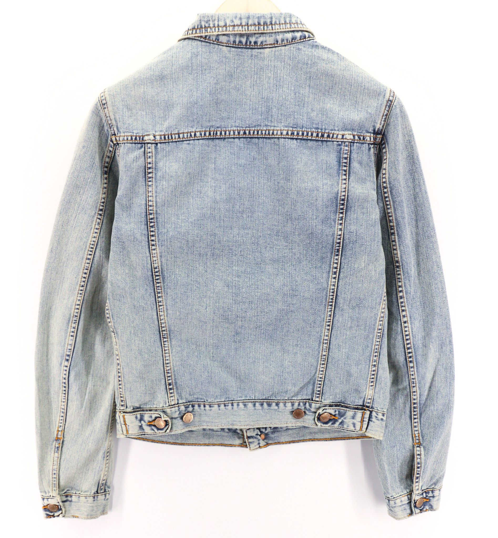 Nudie Jeans TERRY S Denim Bleach Blue Washed Buttoned Jacket 80757 Size US S / EU 44-46 / 1 - 2 Thumbnail