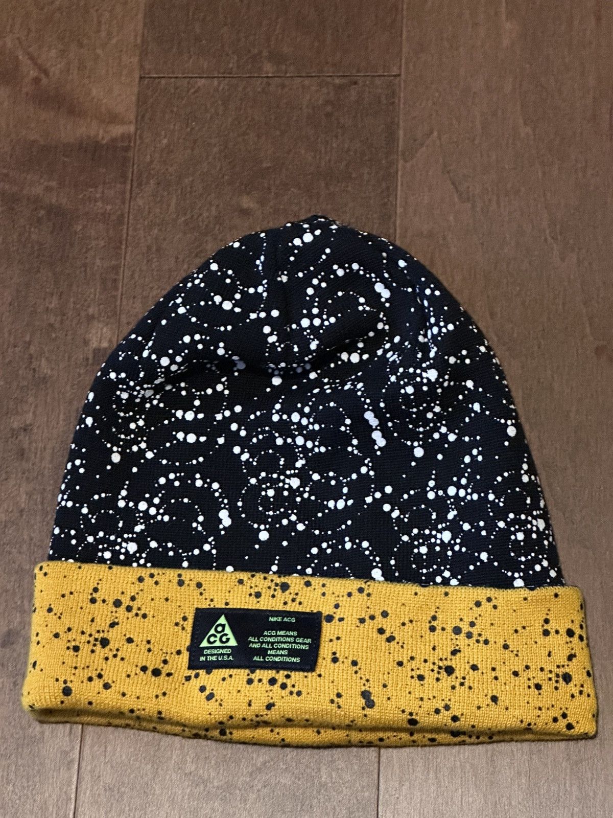 90’s NIKE acg wool knit watch cap Nike ACG Peak Polyester Knit Beanie Unisex Adult Gray 3M