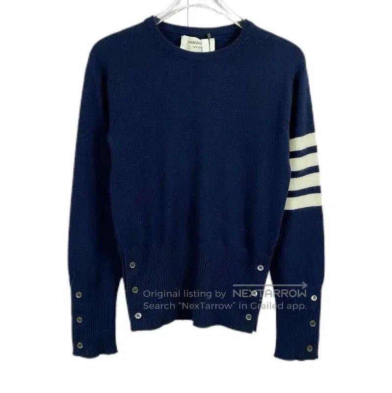 Thom Browne Blue Cashmere Sweater for Women .