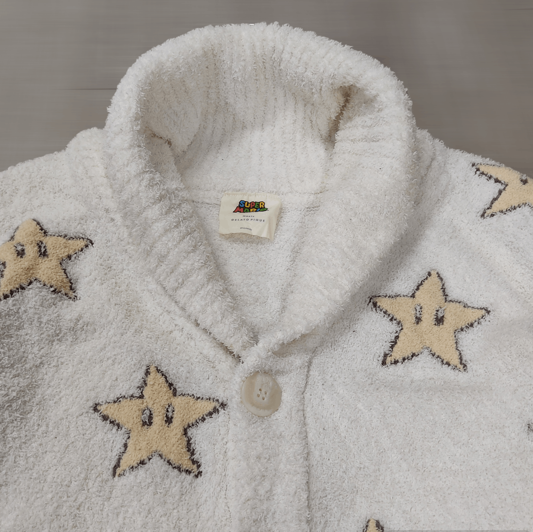 Japanese Brand GELATO PIQUE x Super Mario Kauchin Stars Jacquard Sweater Size US XL / EU 56 / 4 - 5 Thumbnail