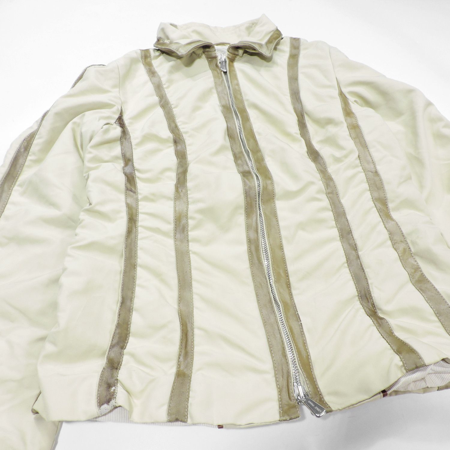 Loro Piana LORO PIANA SUEDE GOATSKINS LEATHER STRIPED JACKET Size S / US 4 / IT 40 - 7 Thumbnail