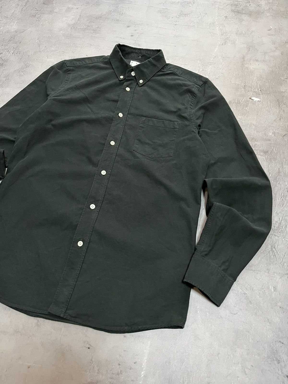Asket Asket Oxford Pocket Shirt Dark Green Size US M / EU 48-50 / 2 - 5 Thumbnail