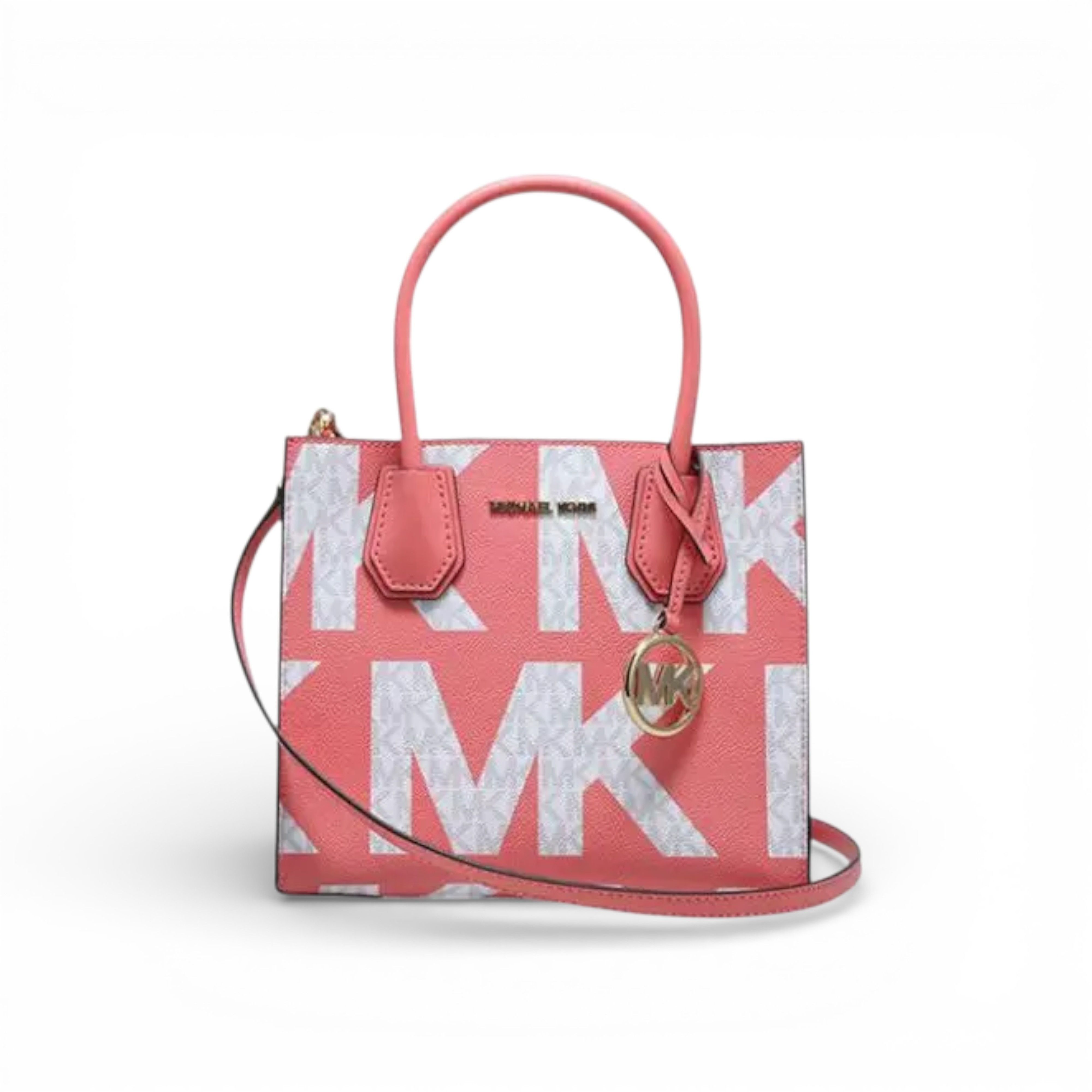 MICHAEL KORS GRAY PINK SHOULDER BAG