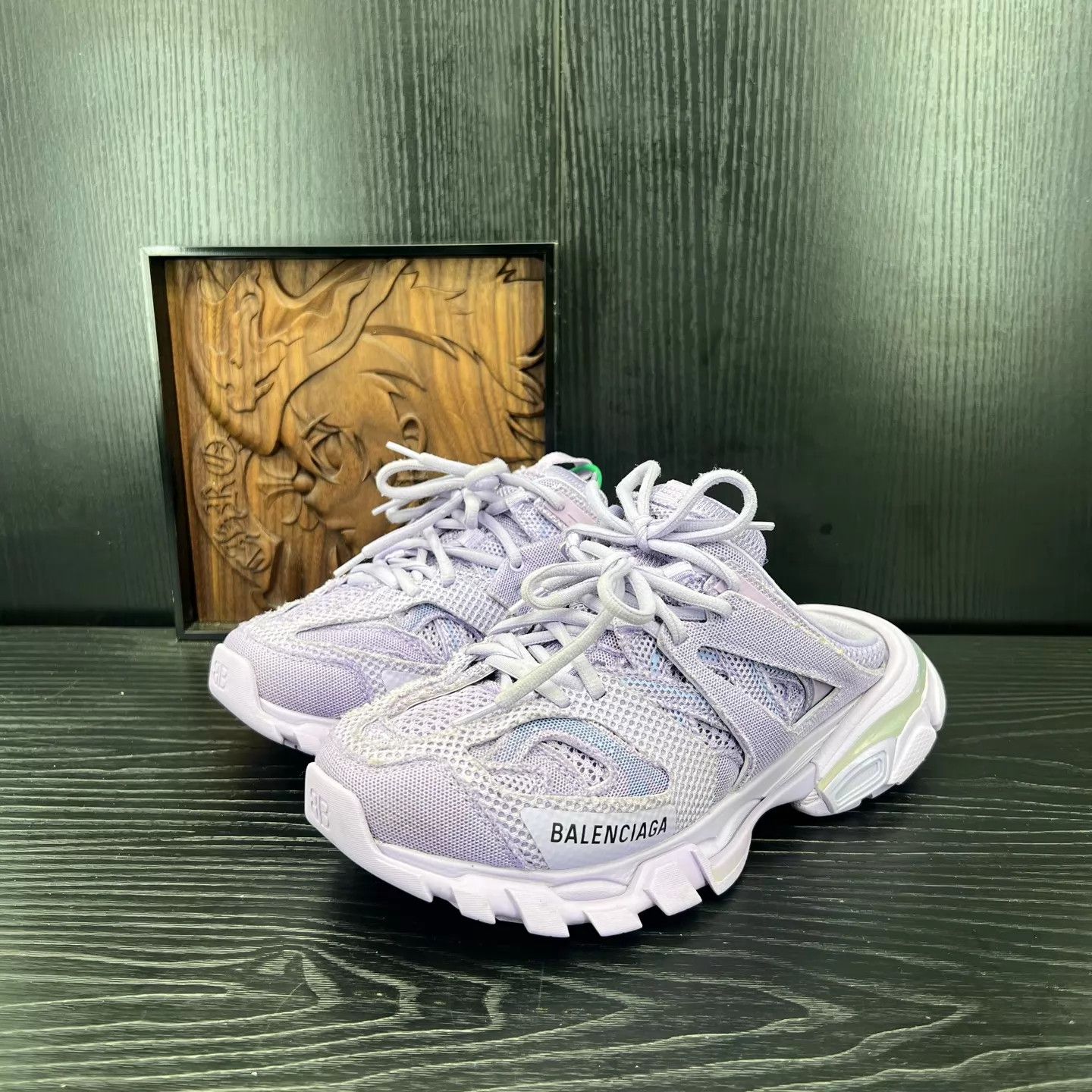 Balenciaga BALENCIAGA Track Slide Lavender 37 Like New Size US 6.5 / IT 36.5 - 1 Thumbnail