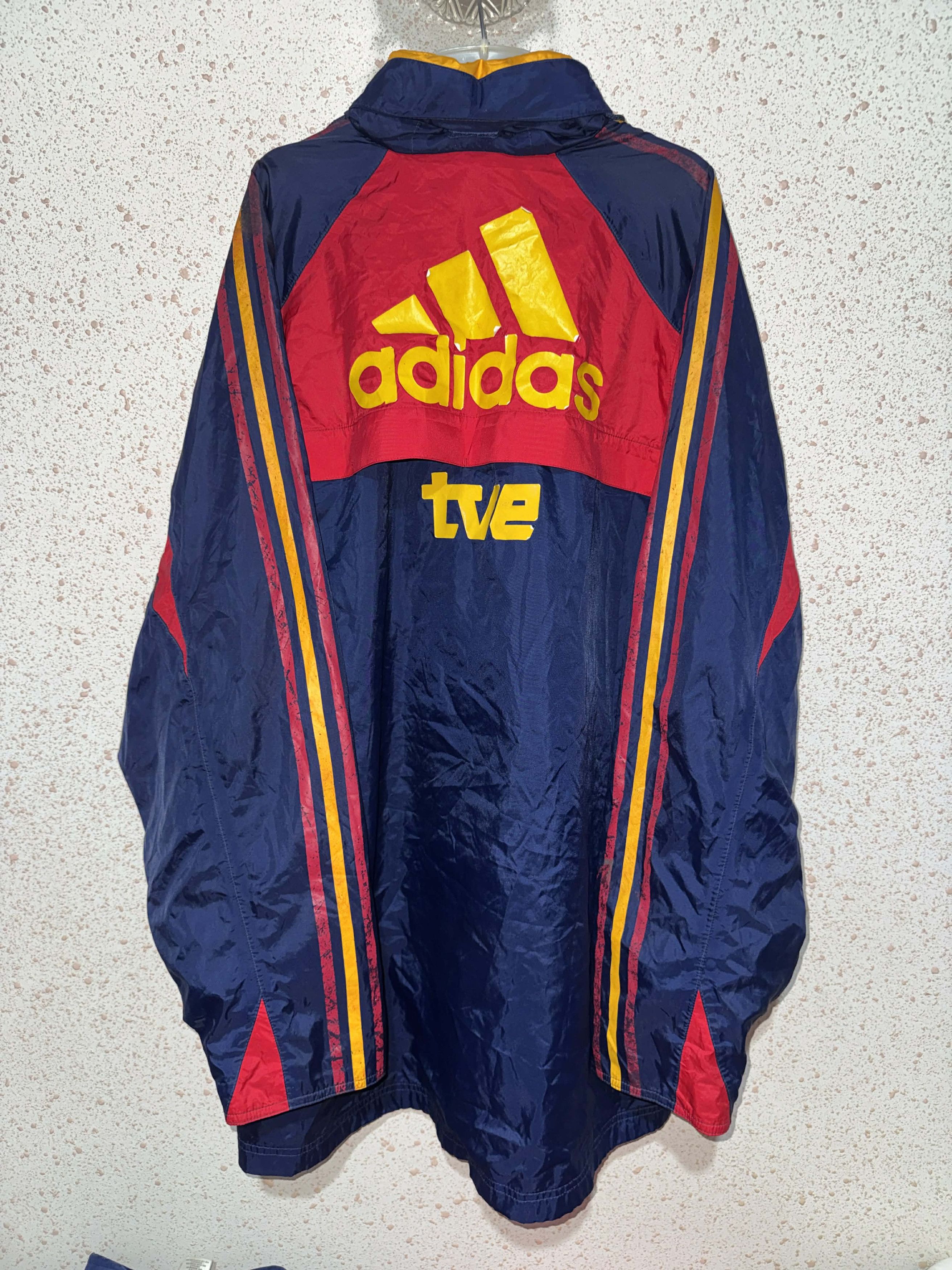 Adidas Spain 2004/06 Player Issue Vintage Adidas Jacket Size US XL / EU 56 / 4 - 2 Thumbnail