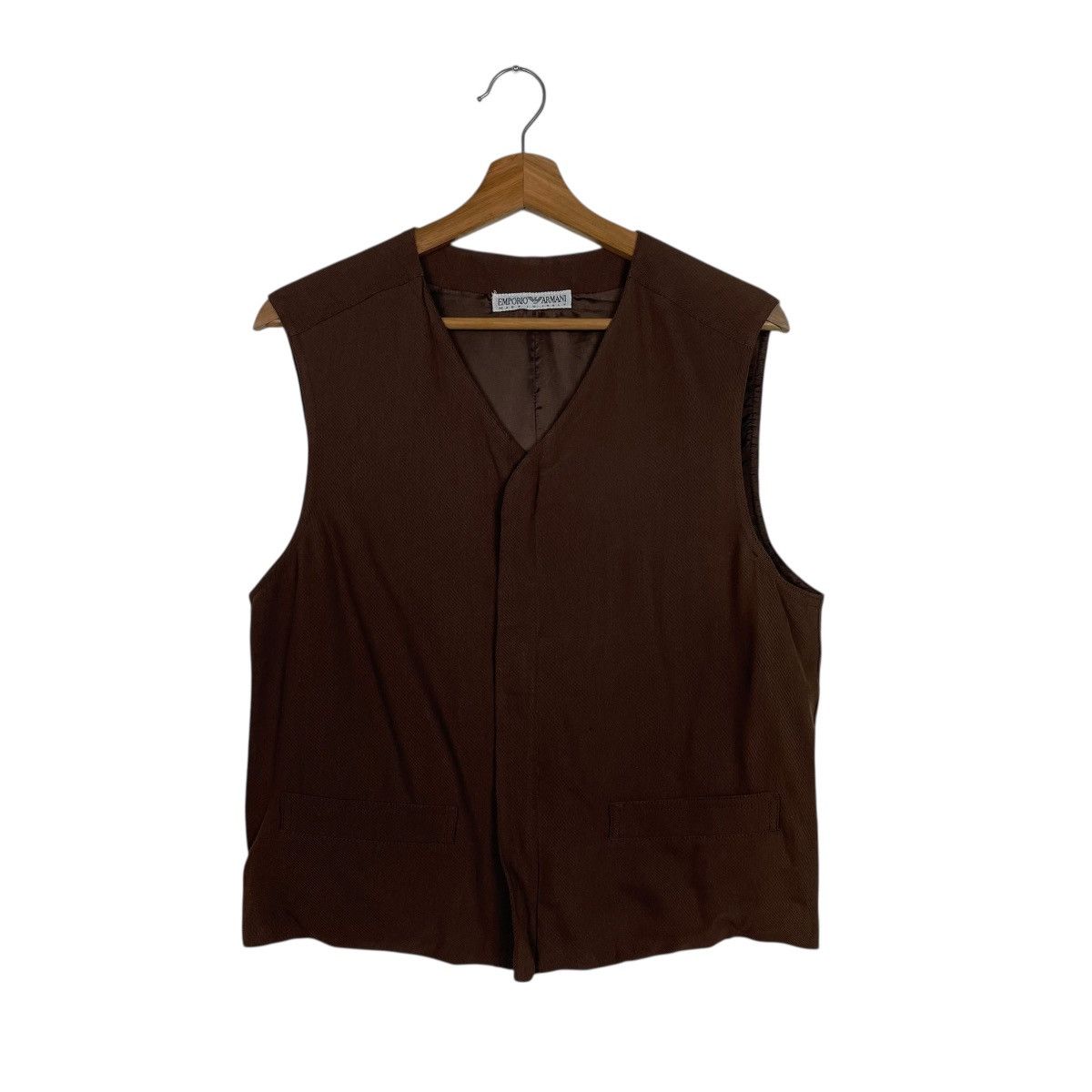 Emporio Armani Vintage Emporio Armani Zipper Rayon Vest Size US S / EU 44-46 / 1 - 1 Thumbnail