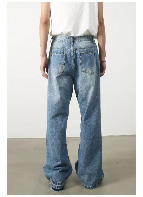 Other y2k baggy loose faded damaged jeans Size US 30 / EU 46 - 6 Thumbnail