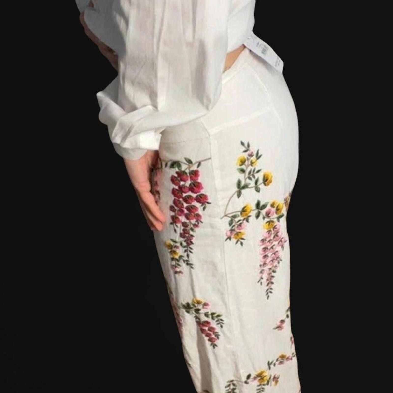Other Stunning Karen Millen wide leg trousers in white with Size 28" / US 6 / IT 42 - 4 Thumbnail