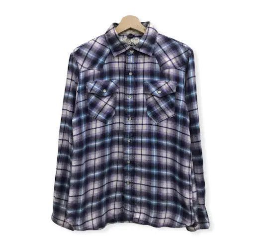 image of Back Number Checkered Flannel Shirt, Men's (Size Medium)