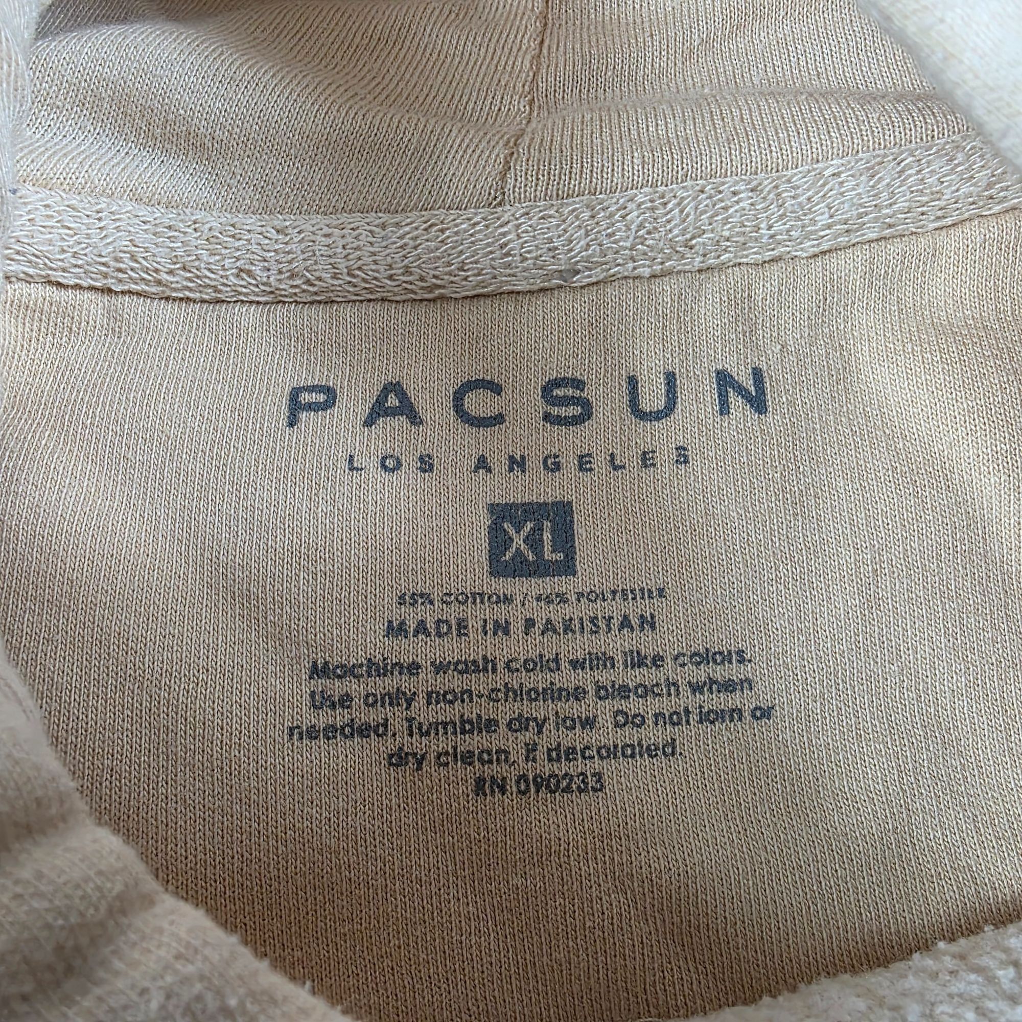 Pacsun PacSun Free Soul Mens XL Beige Butterfly Graphic Hoodie Ligh Size US XL / EU 56 / 4 - 4 Thumbnail