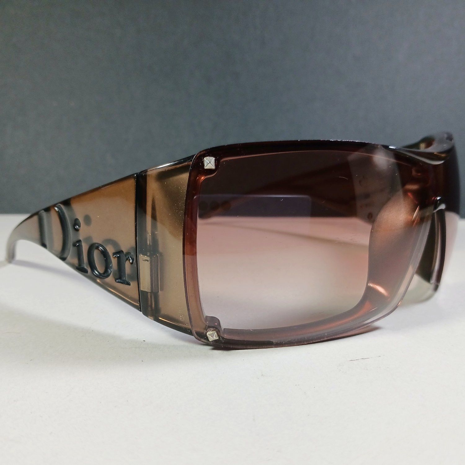 image of Christian Dior Overshine 2 Vintage Y2K Bronze Sunglasses in Bronze Brown, Women's
