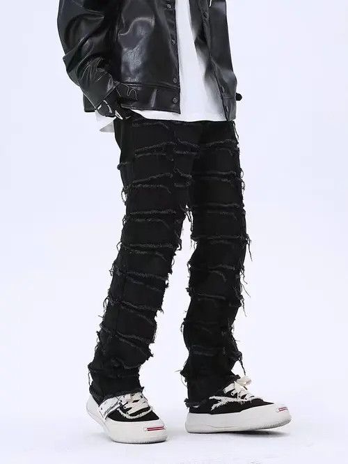 VIBE Retro high street ruined design niche jeans Size US 30 / EU 46 - 3 Thumbnail