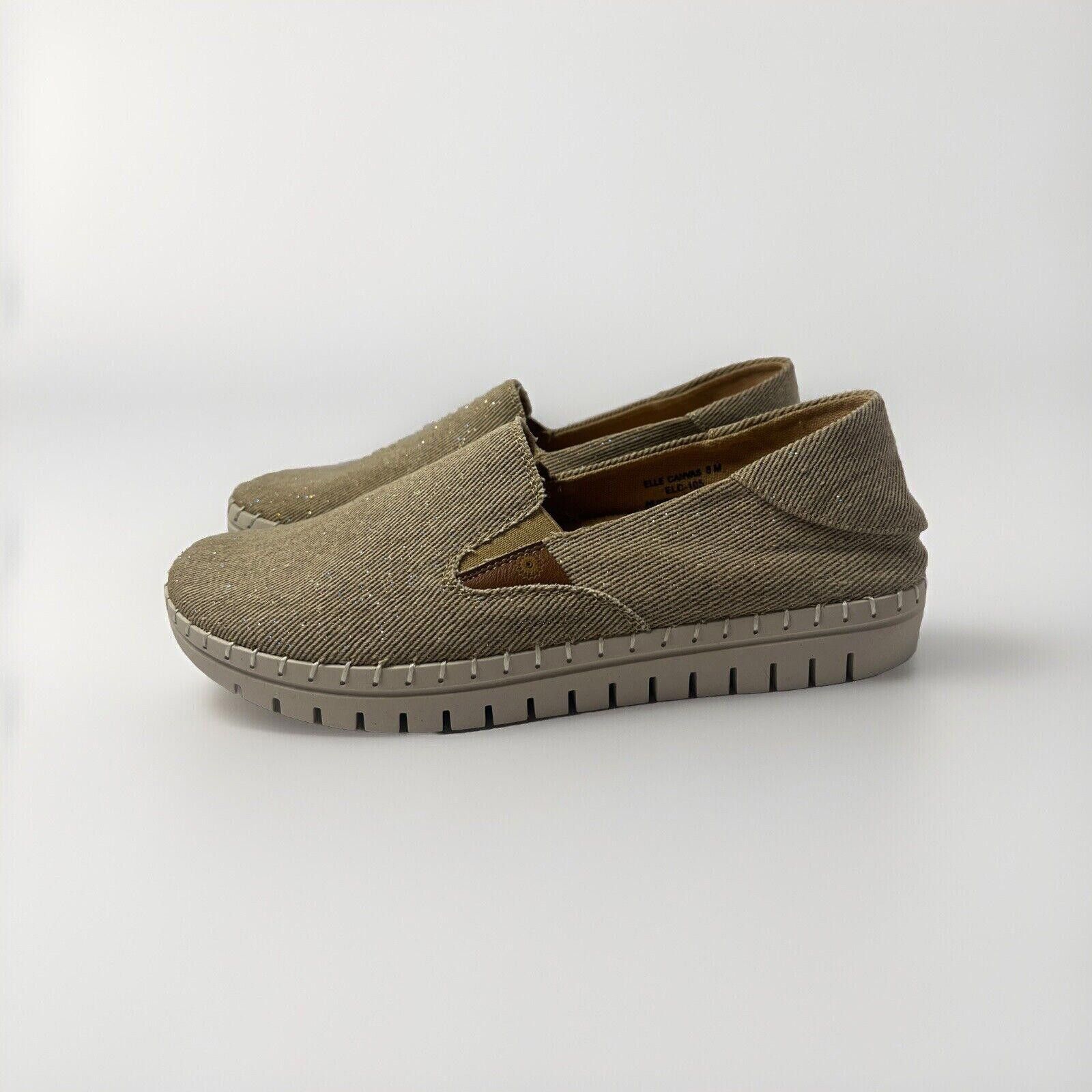 Other GLOLILY Elle Canvas Tan Sparkle Comfort Shoes WOMENS 8 M Size US 8.5 / IT 38.5 - 1 Thumbnail