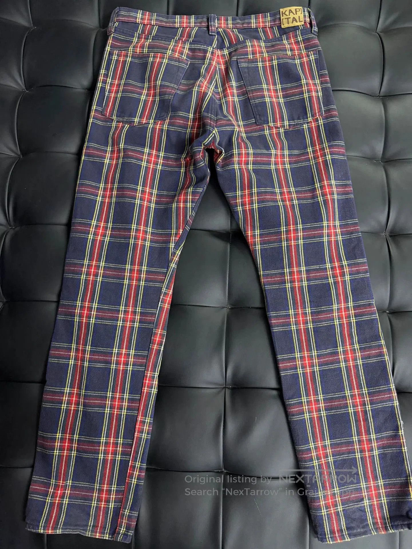 Kapital Kapital Red Checkered Gemstone Pants. Size US 34 / EU 50 - 2 Thumbnail