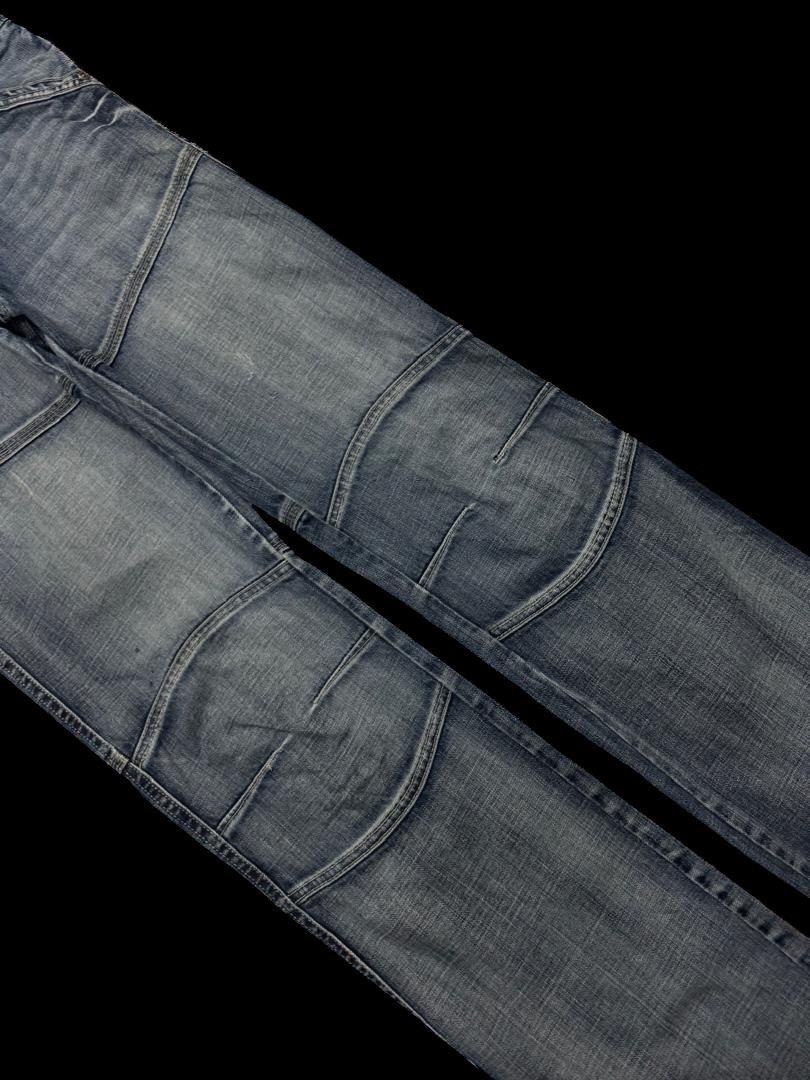 Tornado Mart Vintage 90s Style Japanese Denim Washed Distress Double knee Size US 31 - 7 Thumbnail
