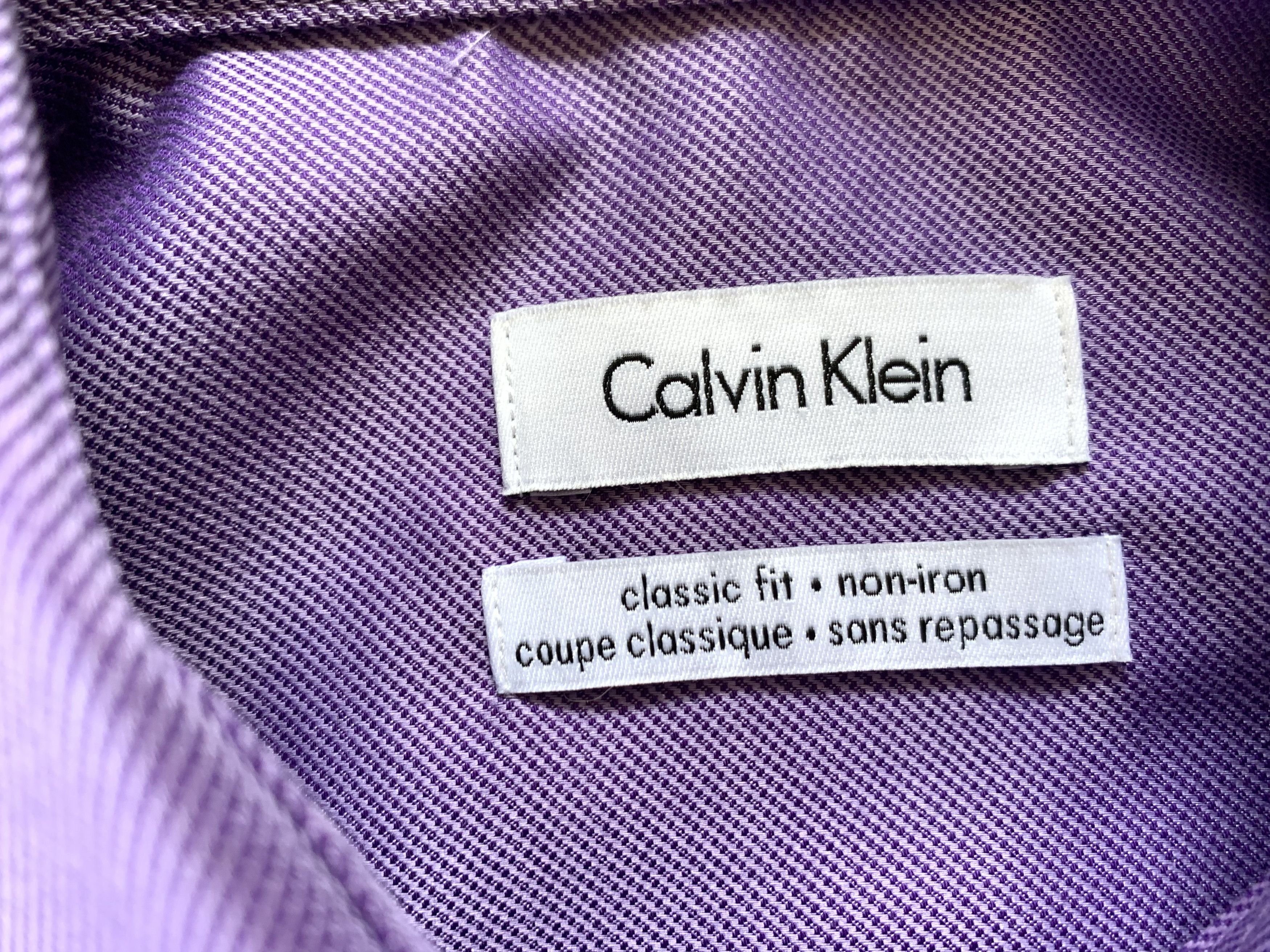 Calvin Klein × Vintage Vintage Calvin Klein Purple Classic Fit Shirt Size US M / EU 48-50 / 2 - 5 Thumbnail