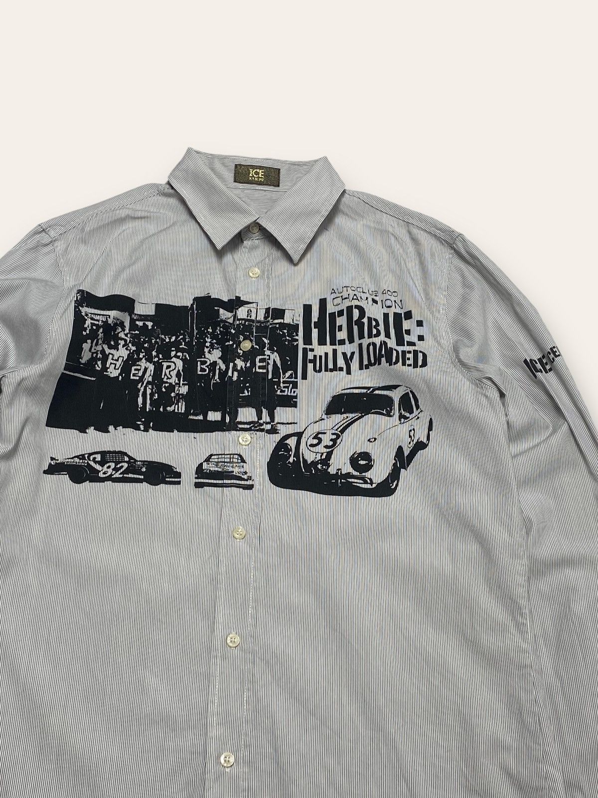 Iceberg 90s Vintage ICE ICEBERG HERBIE Legendary Car Grey Button Up Size US M / EU 48-50 / 2 - 2 Thumbnail