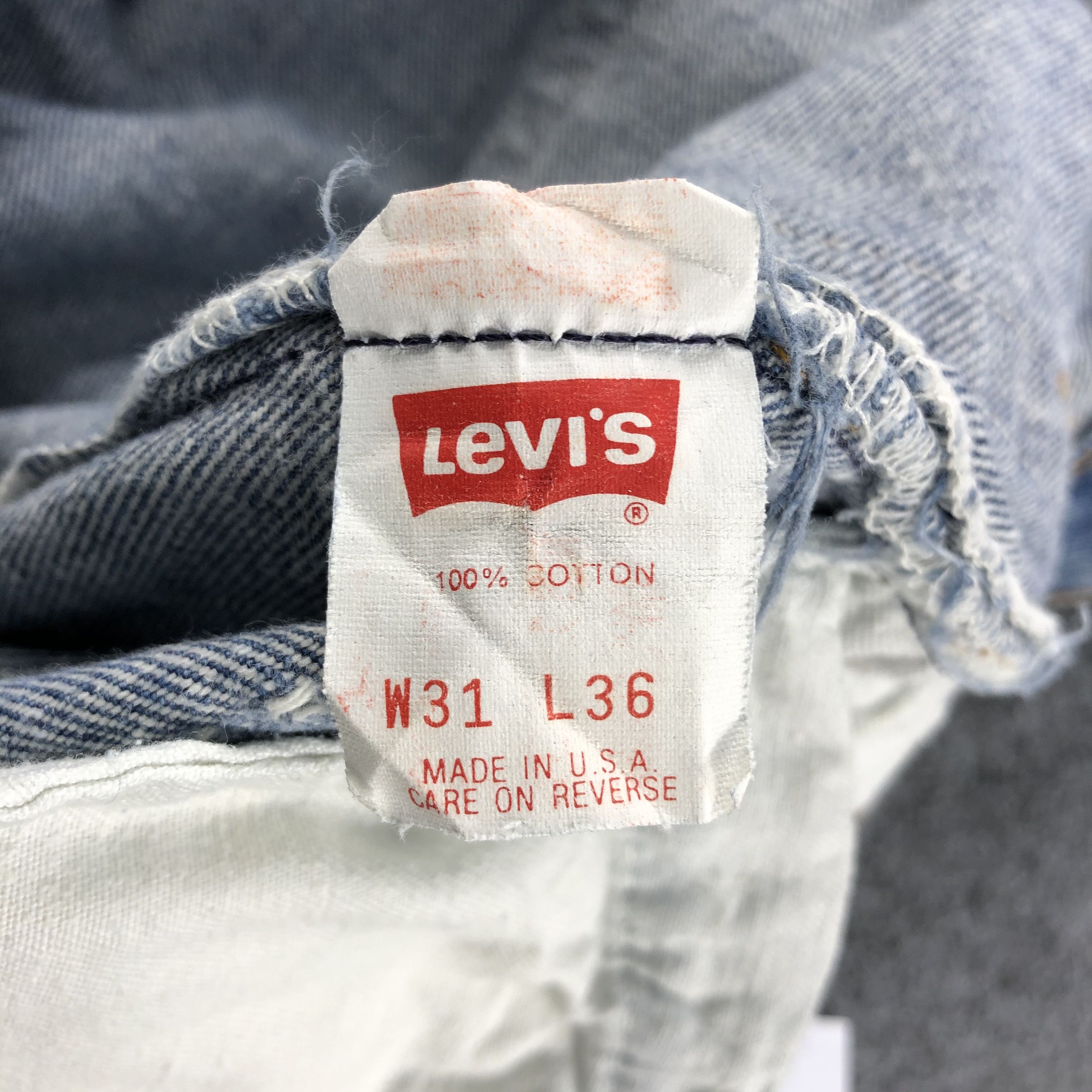 Levi's Vintage 90s Blue Wash Levis 501 Jeans-J1410 Size US 30 / EU 46 - 9 Thumbnail