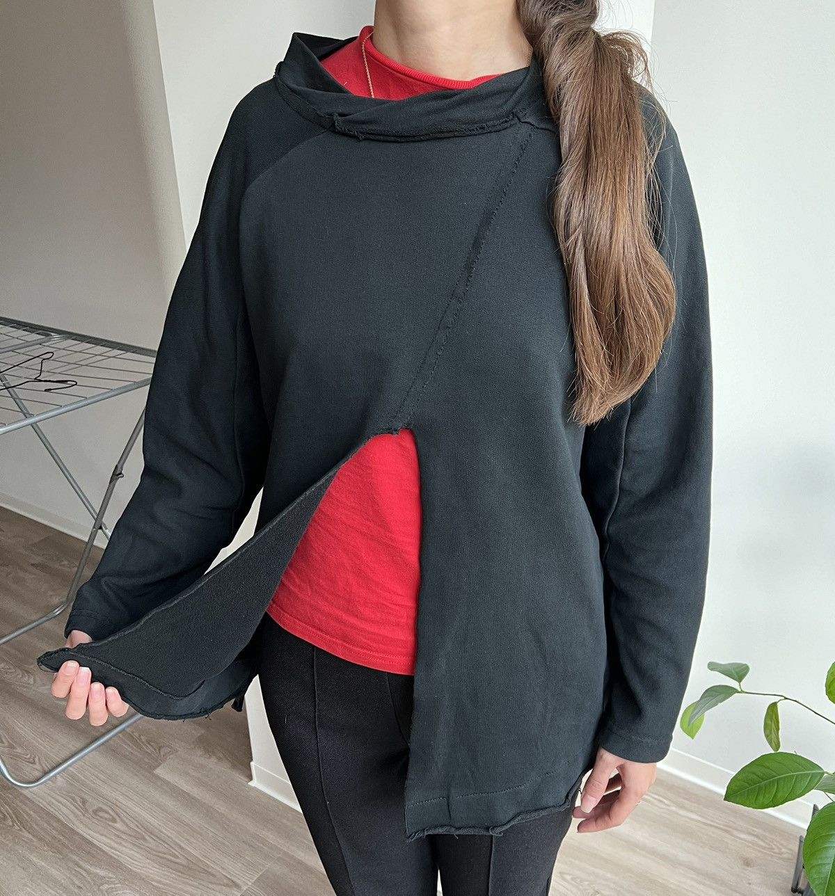 Vintage Nuovo Borgo Avant Garde Black Oversized Sweatshirt Size M / US 6-8 / IT 42-44 - 8 Thumbnail
