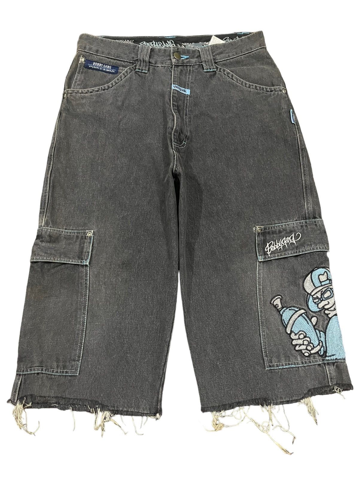 JNCO Vintage 90s Bobby Gang Hip Hop Graffiti Short Jeans Size US 30 / EU 46 - 1 Thumbnail