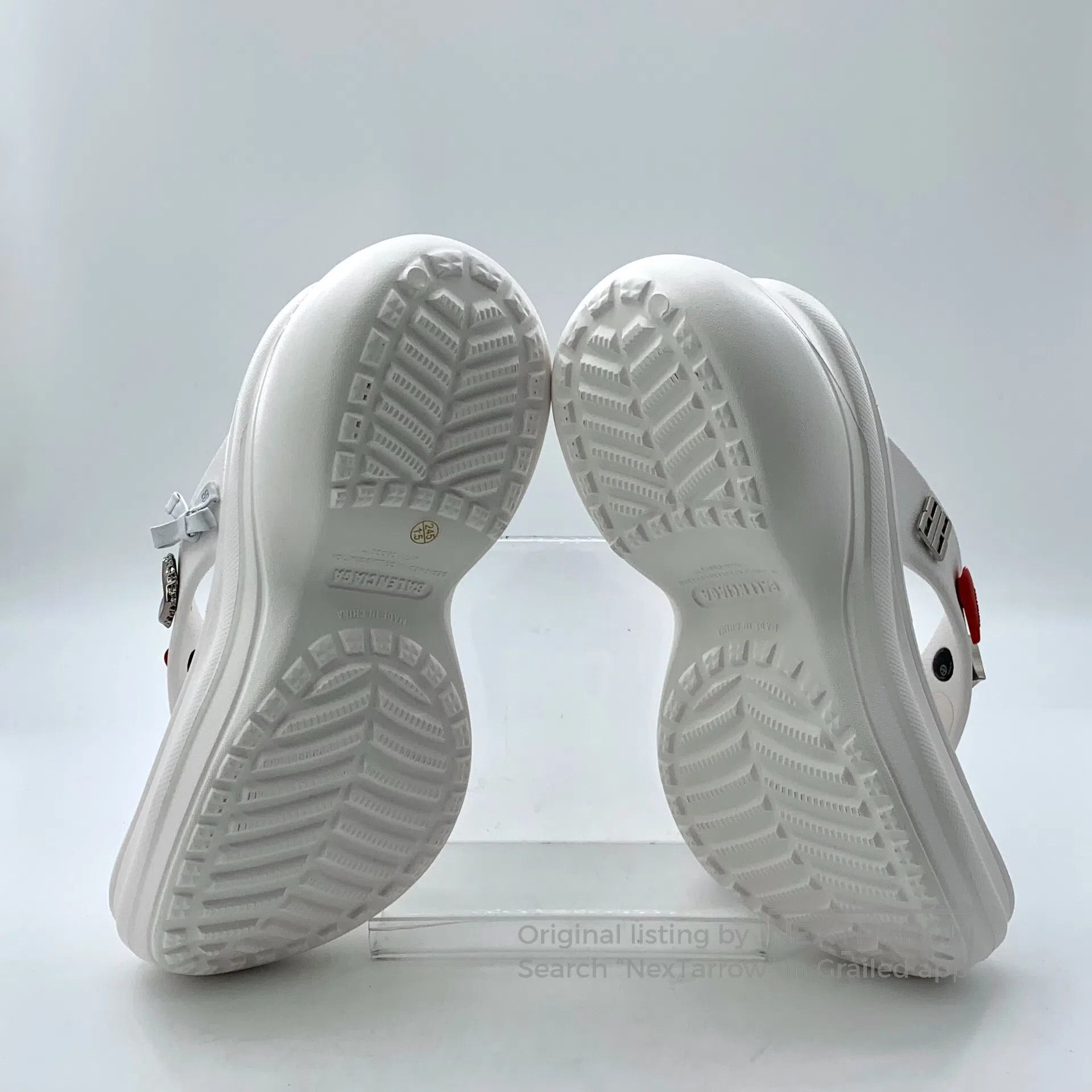 Balenciaga Balenciaga White heart butterfly knot diamond decoration t Size US 7.5 / IT 37.5 - 5 Thumbnail