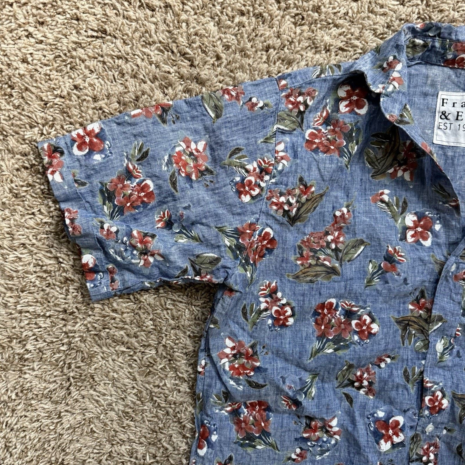 Frank & Eileen Frank & Eileen Linen Rosie Dress Floral Button Down Shirt Size XS / US 0-2 / IT 36-38 - 6 Thumbnail