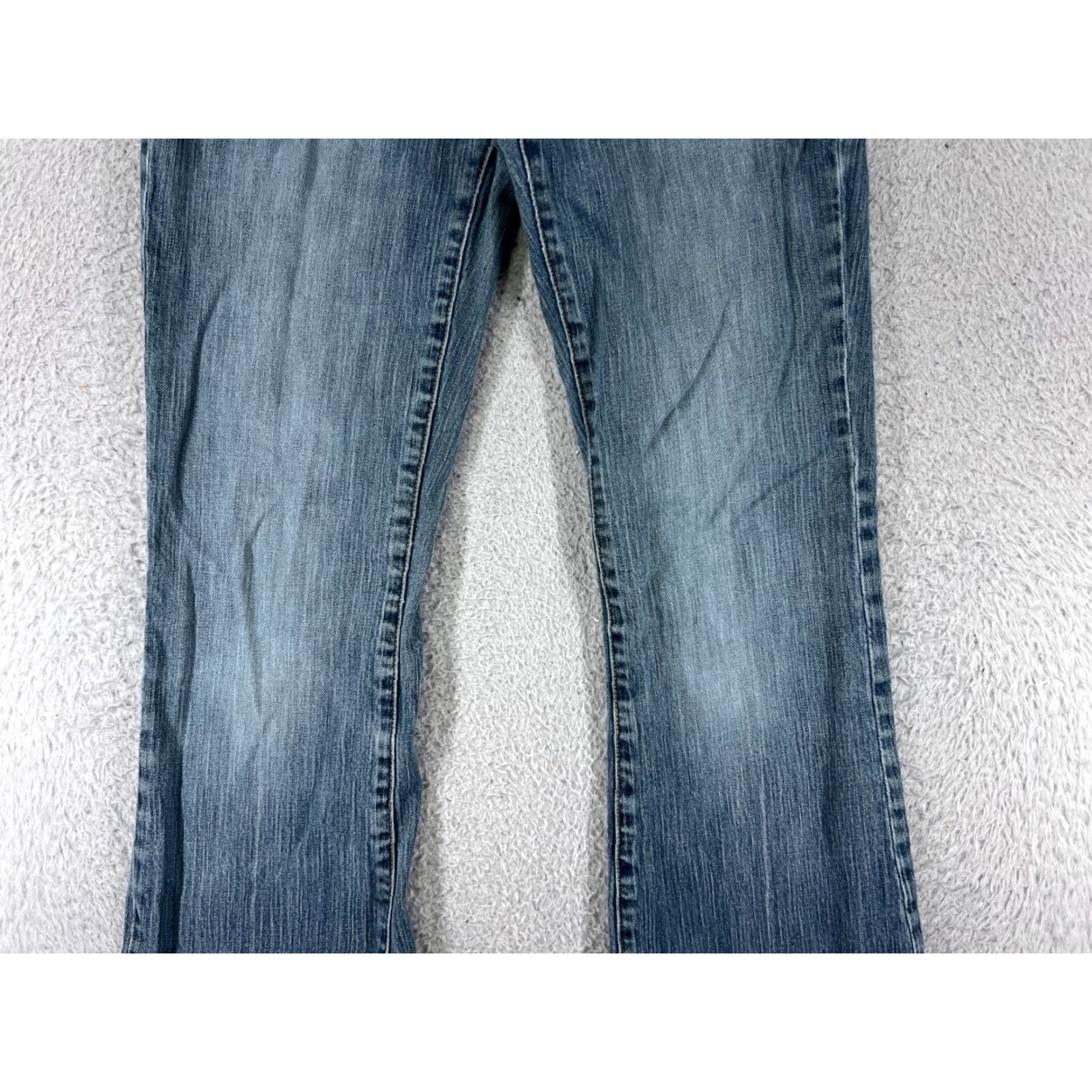 Vintage New York & Company Jeans Women 2 Blue Denim Flared Low Rise 5-Pocket Cotton Blend Denim Blue Size 26" / US 2 / IT 38 - 5 Thumbnail
