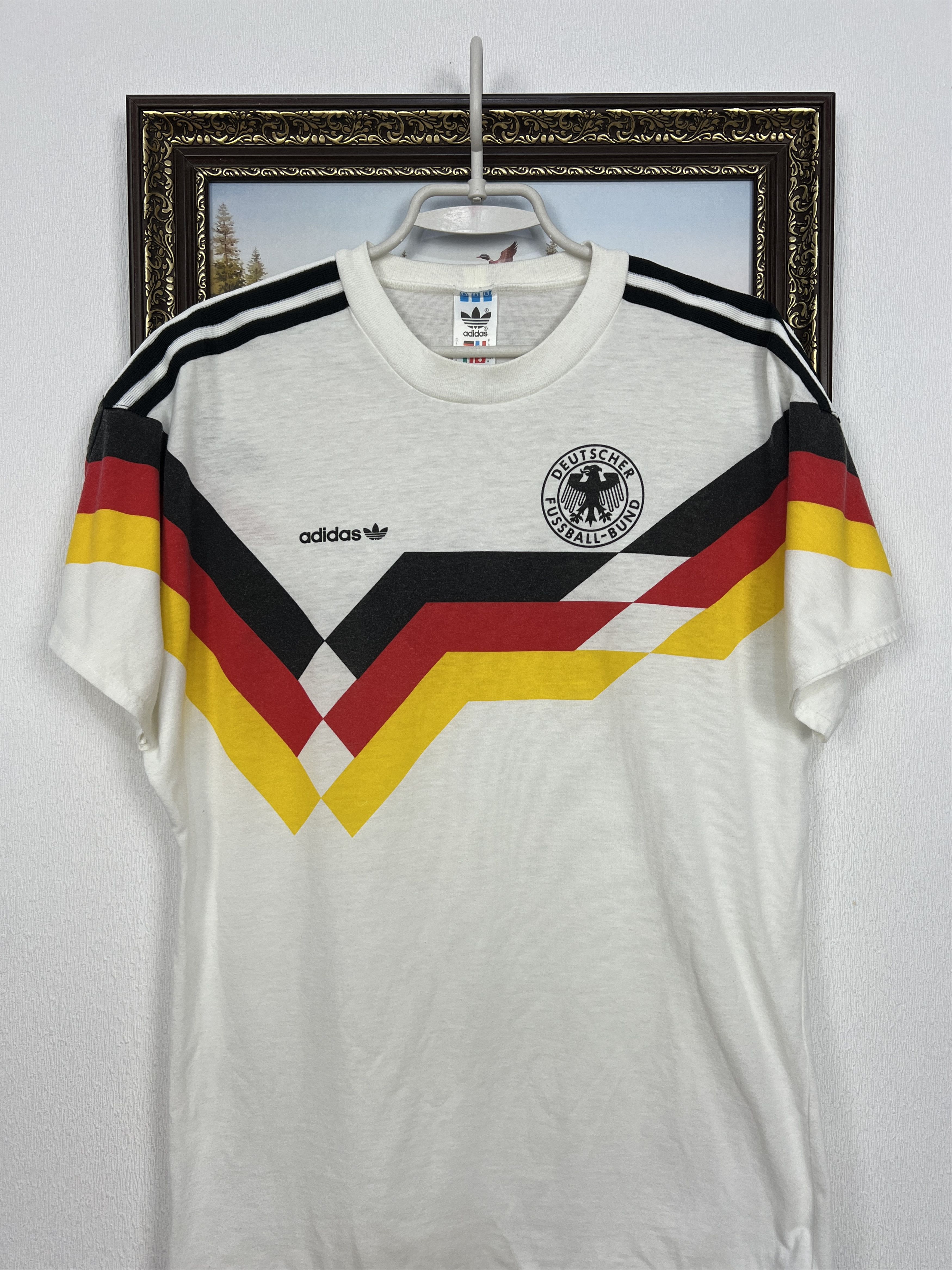 Adidas Vintage 90's Adidas Germany Football Shirt Soccer Jersey Size US M / EU 48-50 / 2 - 2 Thumbnail