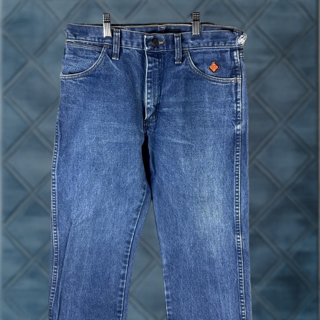 Wrangler Wrangler FR Jeans Mens 31x30 Blue Flame Resistant Straight Denim PBR Workwear Size US 31 - 1 Thumbnail