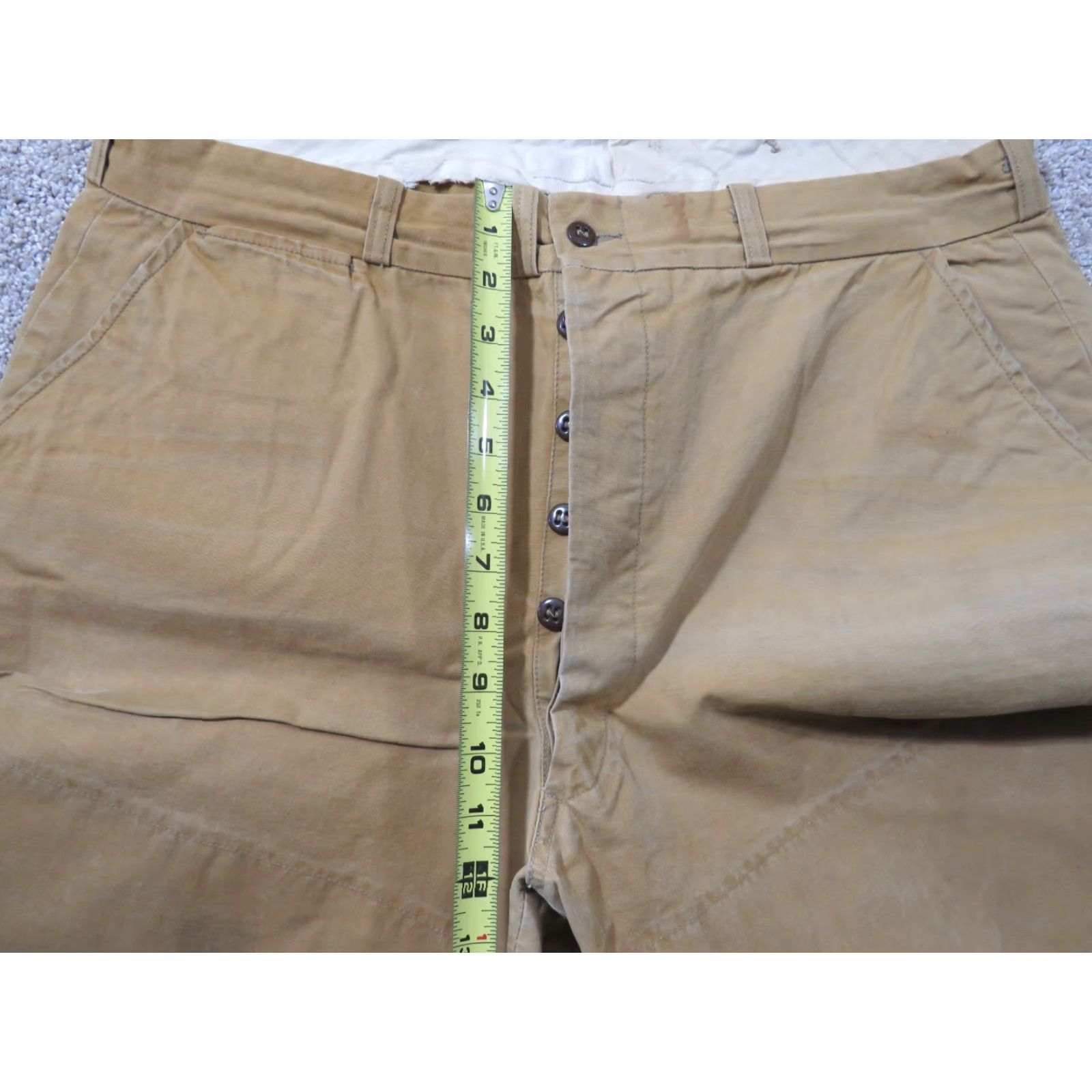 Vintage **VTG 1920S DUXBAK CANVAS HUNTING PANTS SIZE 34 BROWN BUTTON FLY** User: VTG 1920S DUXBAK CANVAS HUNTING PANTS SIZE 34 BROWN BUTTON FLY RAINPROOF Size US 34 / EU 50 - 7 Thumbnail