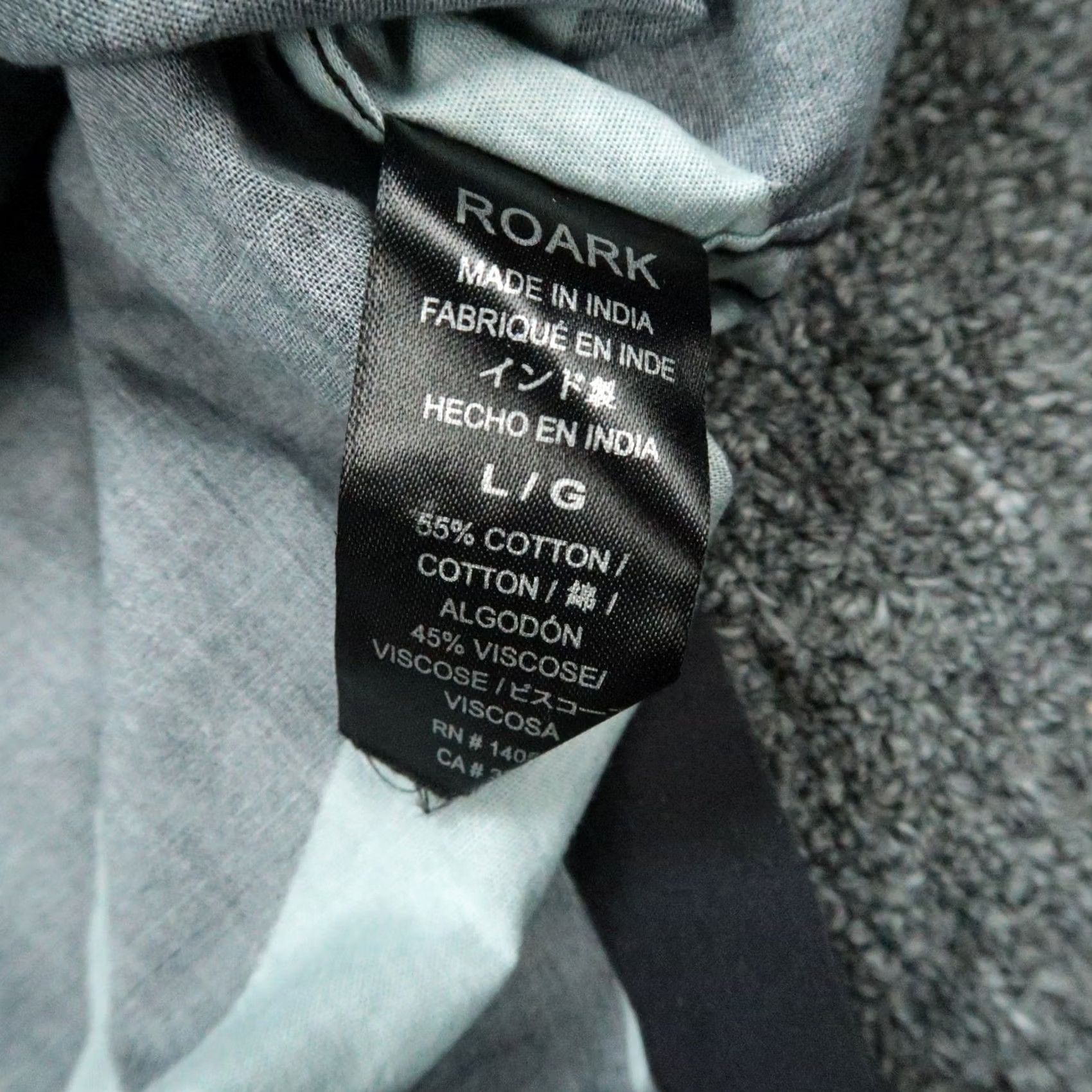 Roark Roark Shirt Mens Large Blue Print Short Sleeve Pulque Gonzo Camp Collar Button-Up Pocketed Cotton Size US L / EU 52-54 / 3 - 5 Thumbnail