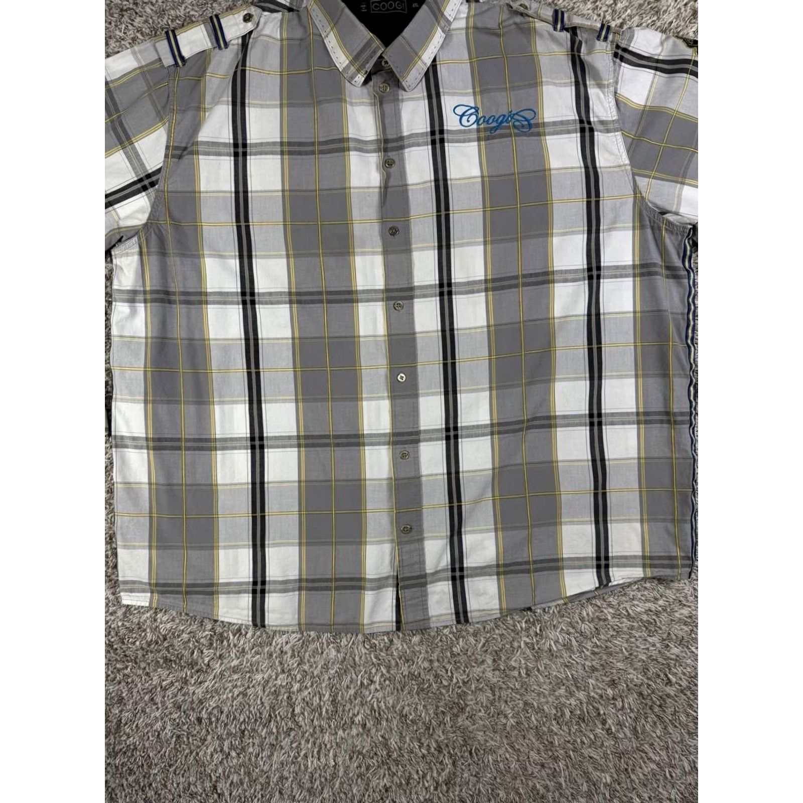 Coogi COOGI Button Down Plaid Shirt Men's Size 4XL Patch Multicolor Size US XXL / EU 58 / 5 - 3 Thumbnail