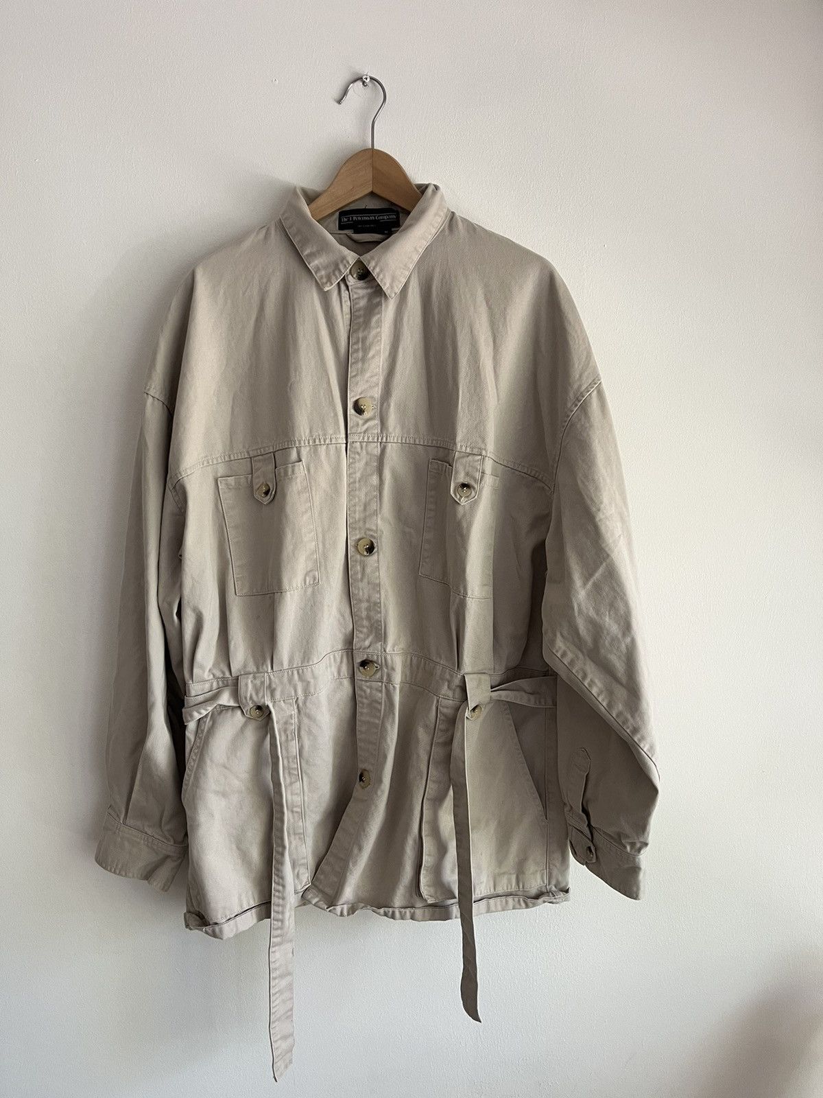 J Peterman Safari Utility Coat Jacket 90s Y2K 80s