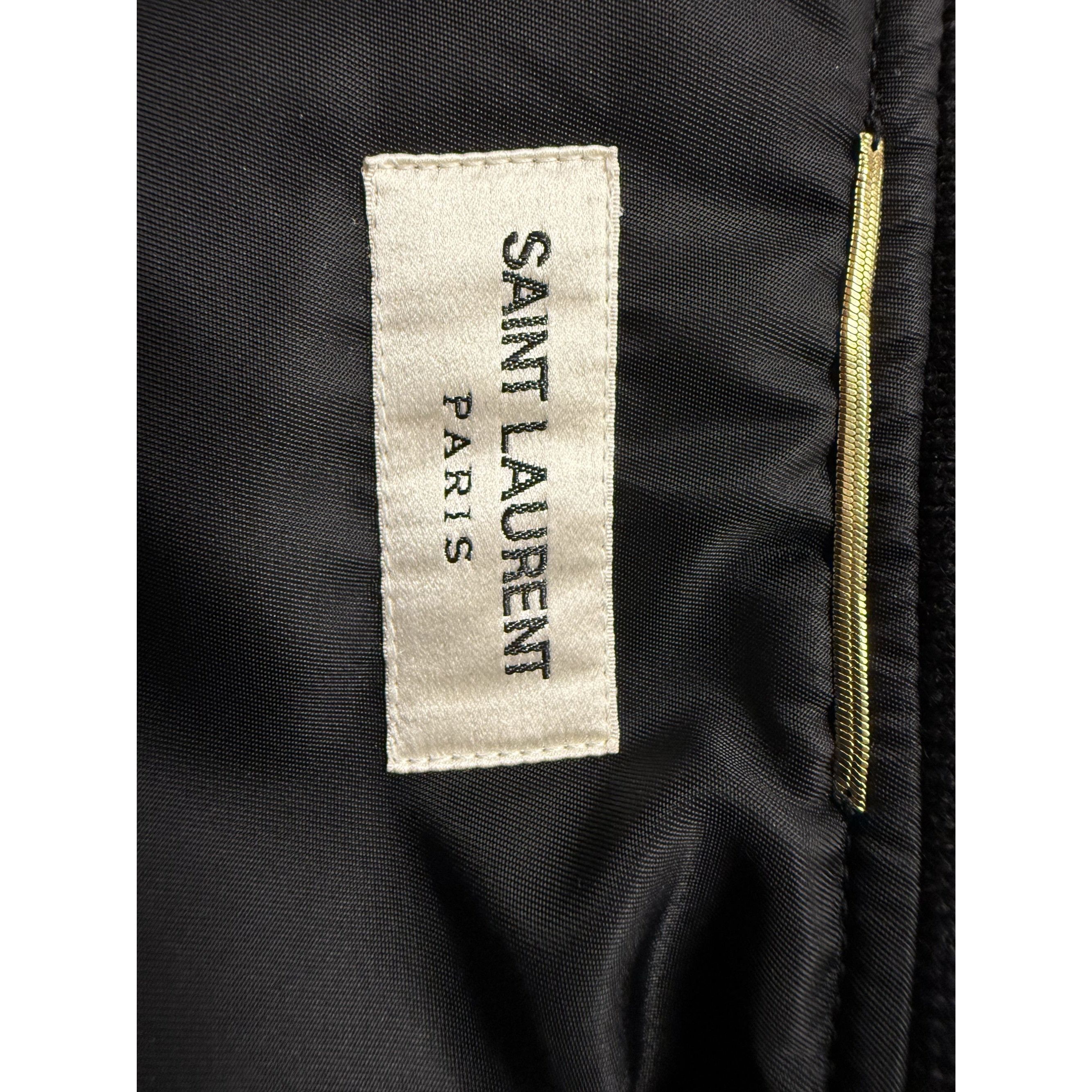 Saint Laurent Paris Saint Laurent Paris Womens Black Bomber Jacket F38 Size XS / US 0-2 / IT 36-38 - 5 Thumbnail