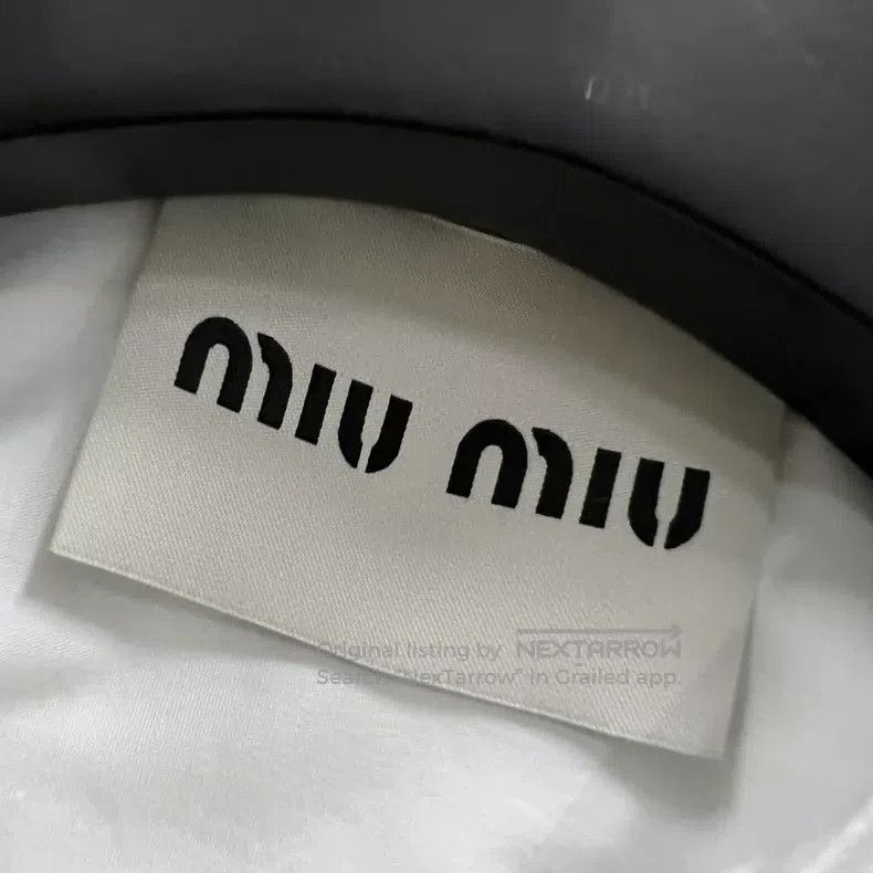 Miu Miu Miu Miu 38 White labeled logo shirt Size M / US 6-8 / IT 42-44 - 3 Thumbnail