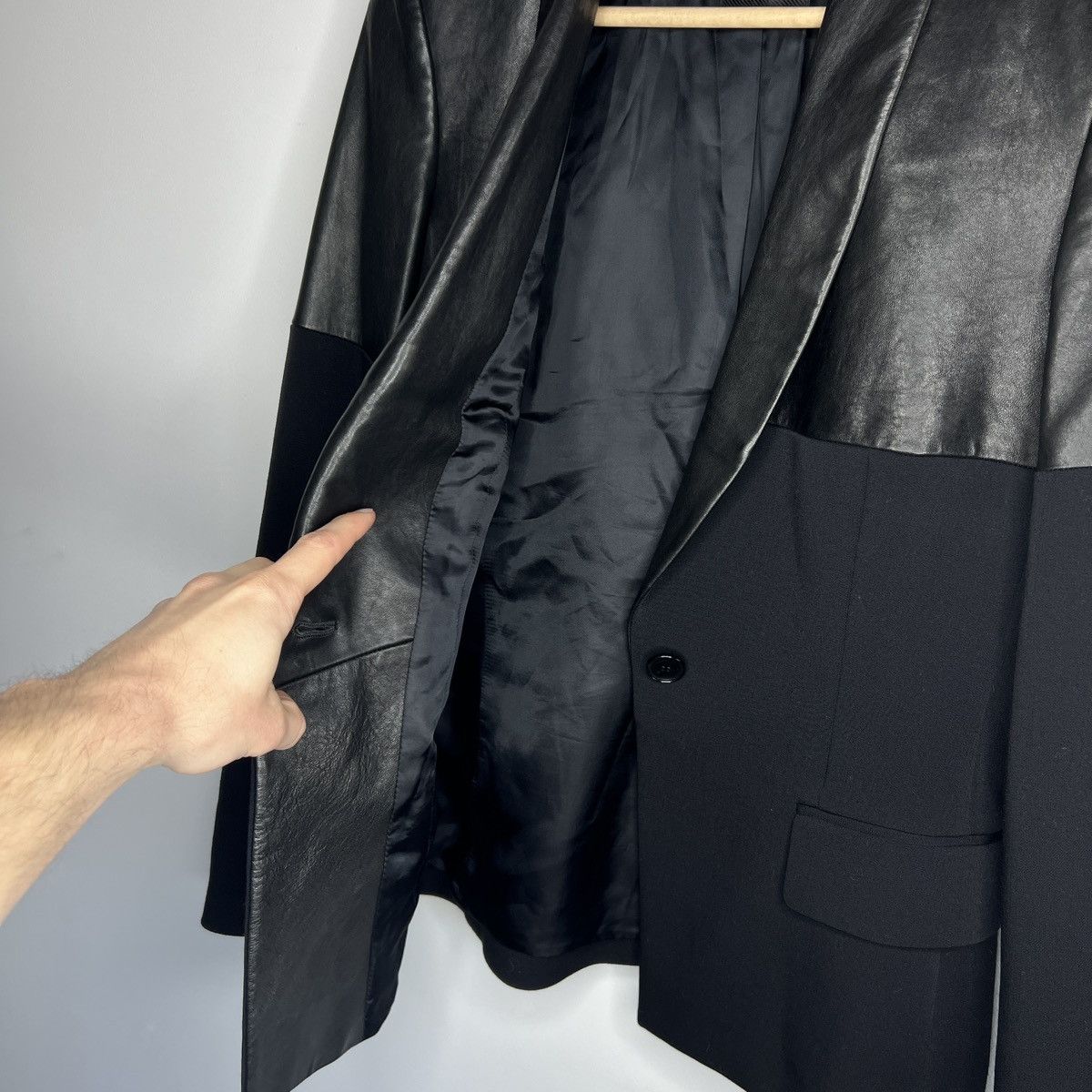 Jean Paul Gaultier JPG Women's Blazer Wool Jacket Leather