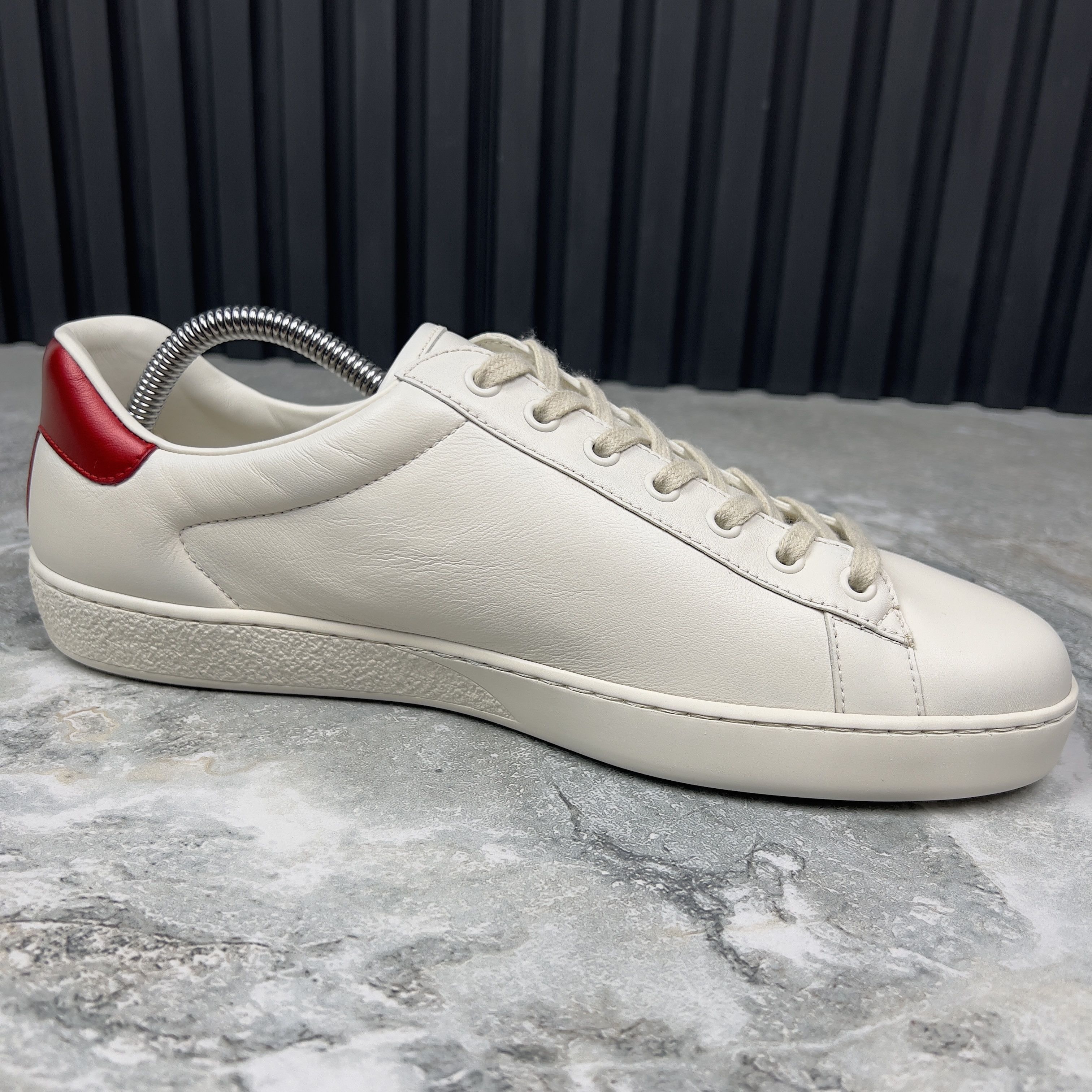 Gucci Gucci Ace Low Top Sneakers Leather Red Green Logo Size US 8.5 / EU 41-42 - 9 Thumbnail