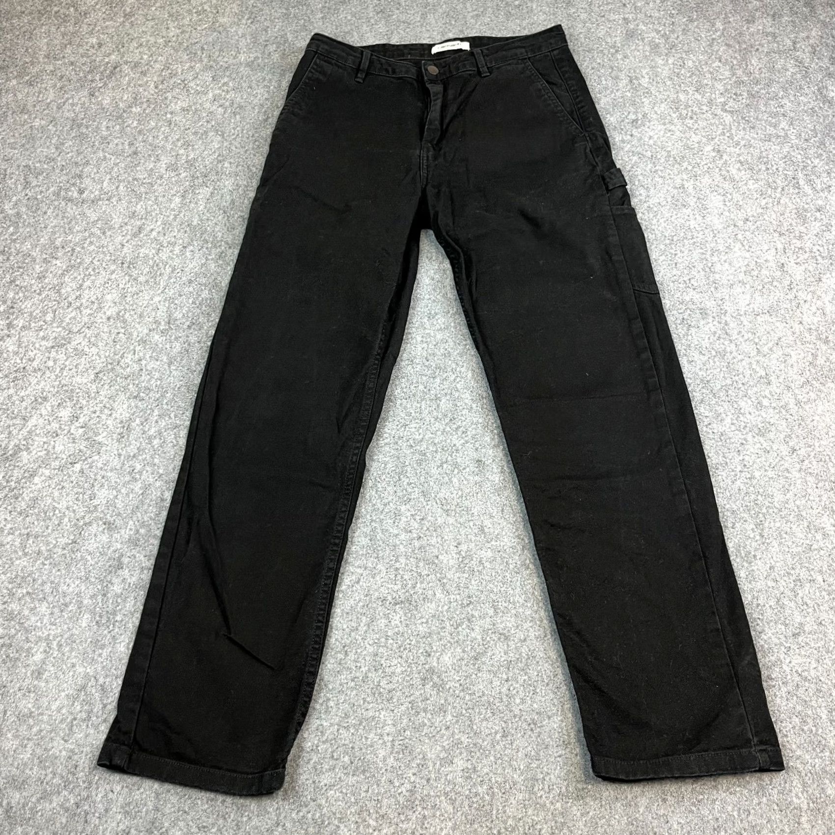 Carhartt Carhartt Womens Jeans Boyfriend Tapered 27 30 UK 8 Dark Black Denim 5-Pocket Regular Fit High Rise Size 30" / US 8 / IT 44 - 2 Thumbnail