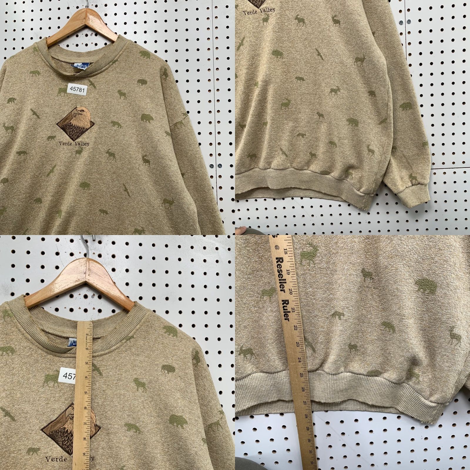 Vintage VINTAGE Art Unlimited Sweatshirt Mens 2XL Beige Verde Valley Eagle Nature USA Shirt Mens 2XL Beige Nature USA Vintage Art Unlimited Sweatshirt Size US XXL / EU 58 / 5 - 8 Thumbnail
