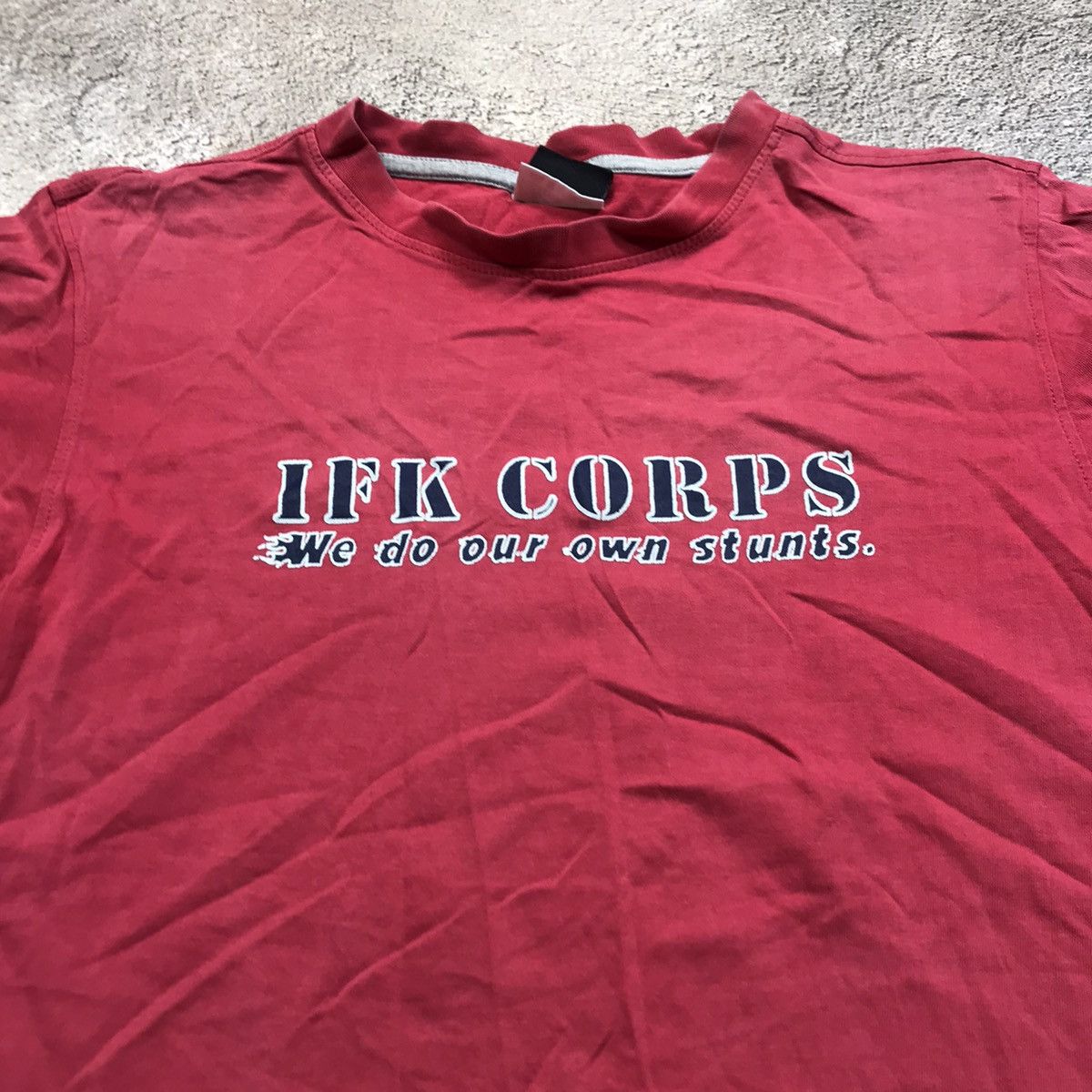 Vintage Vintage Y2K IFK Corps Graphic Tee Sun Faded Streetwear S Size US S / EU 44-46 / 1 - 3 Thumbnail