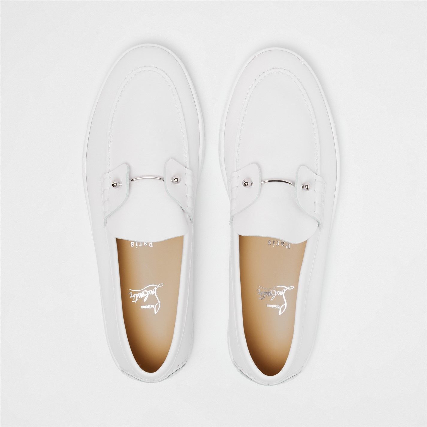 Christian Louboutin Men'S Chambliboat Calf Leather Loafers Size US 12 / EU 45 - 5 Thumbnail