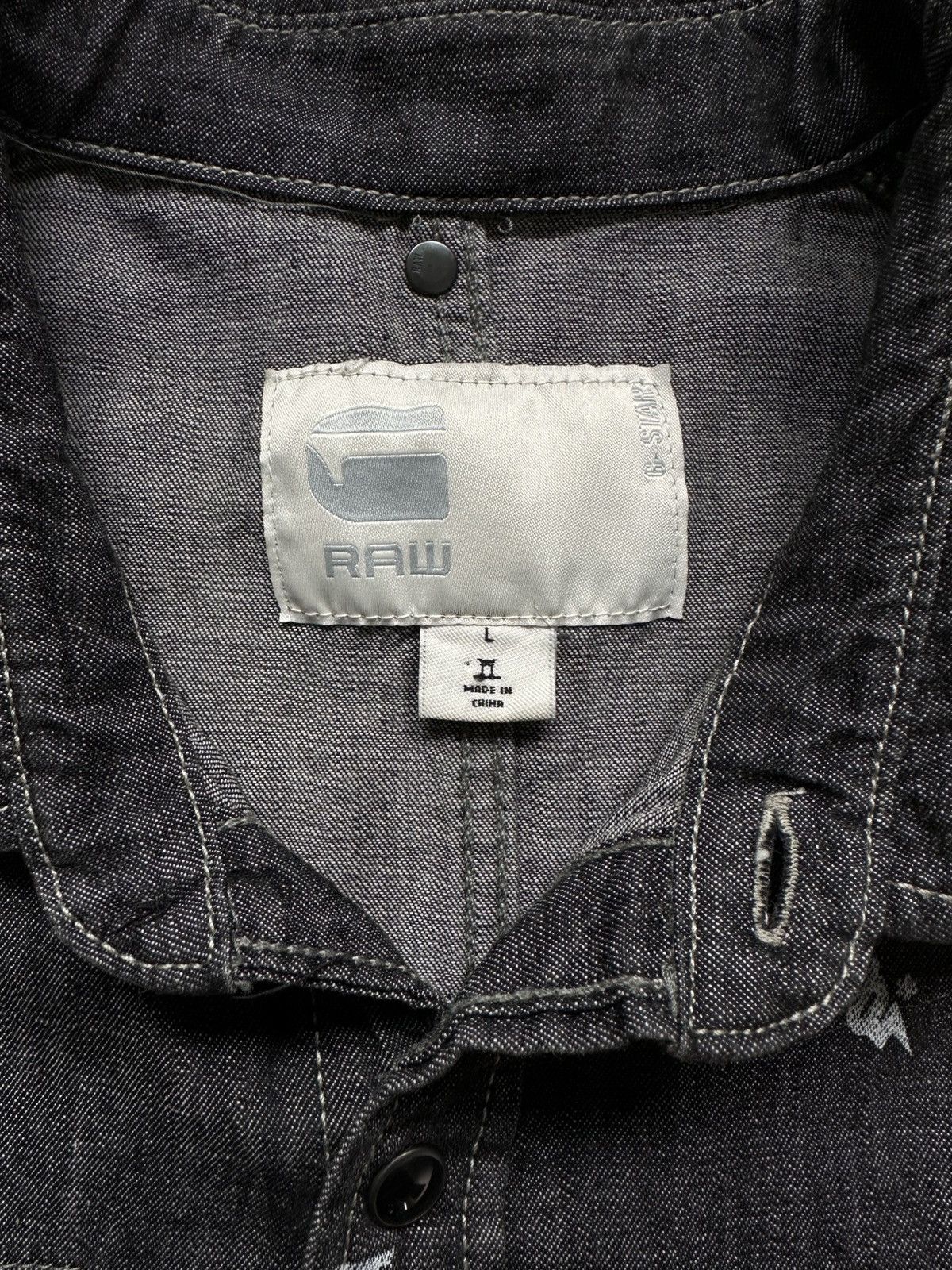 G-Star G Star Raw Landoh Denim Snap Shirt Size US L / EU 52-54 / 3 - 9 Thumbnail