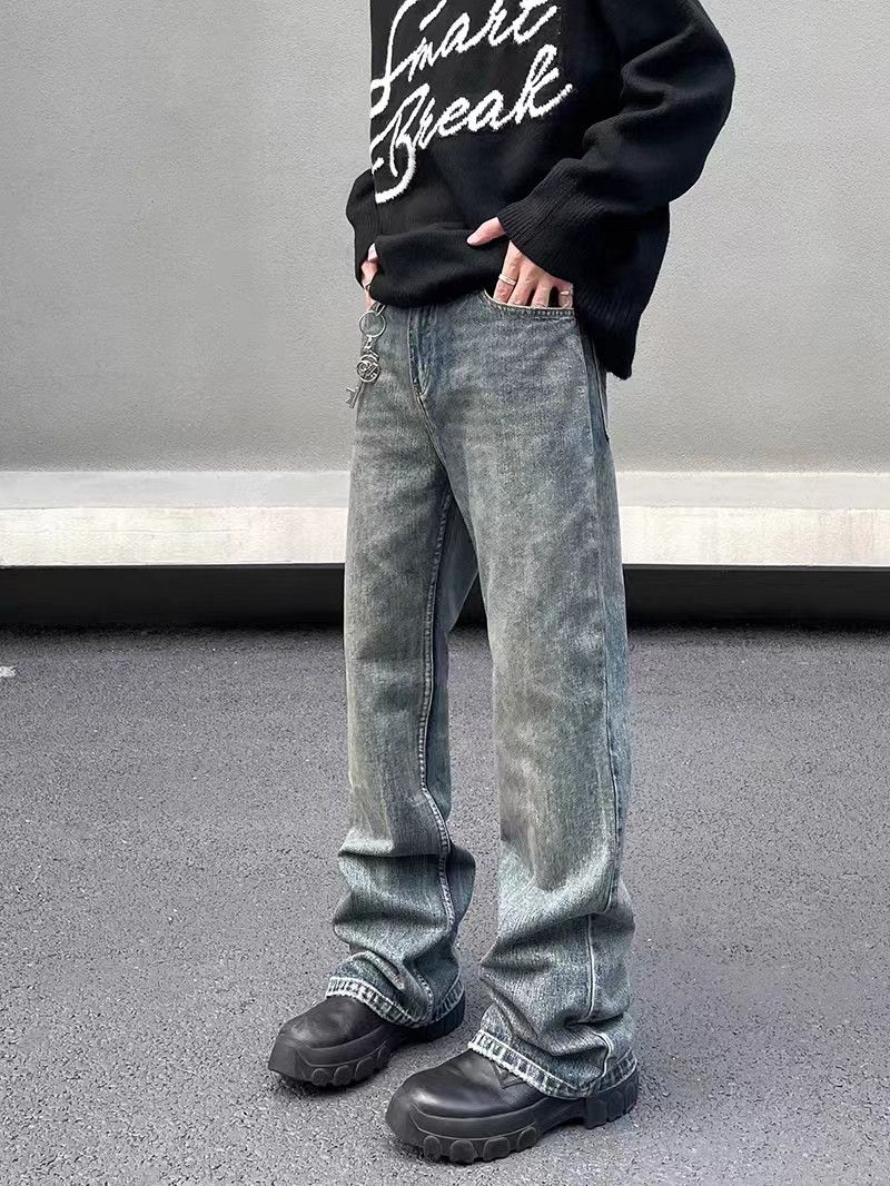 Japanese Brand × Jean Street Hip Hop Washed Grunge Micro Flared Jeans Size US 32 / EU 48 - 1 Thumbnail