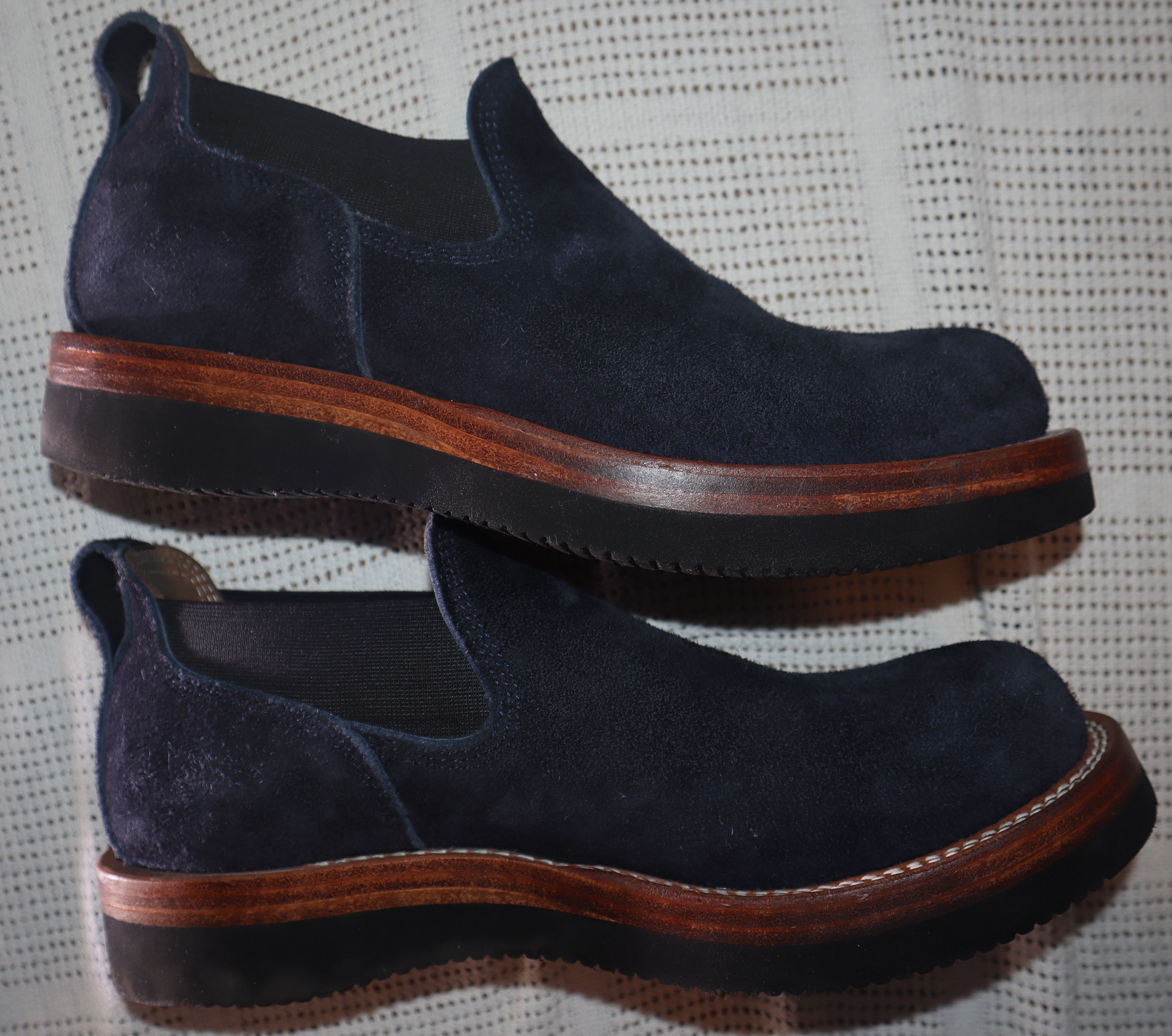zerrows navy glove suede slip ons 9 EE wide Size US 9 / EU 42 - 9 Thumbnail